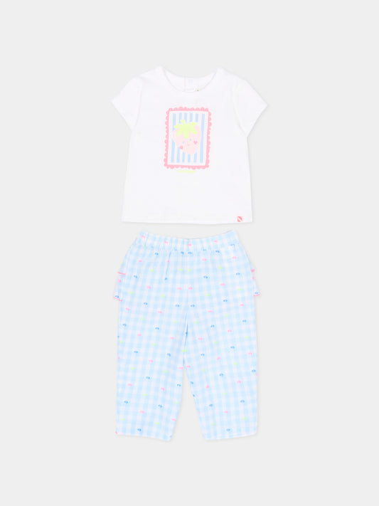 Completo sportivo multicolor per neonata con fragole,Billieblush,U21798 V21