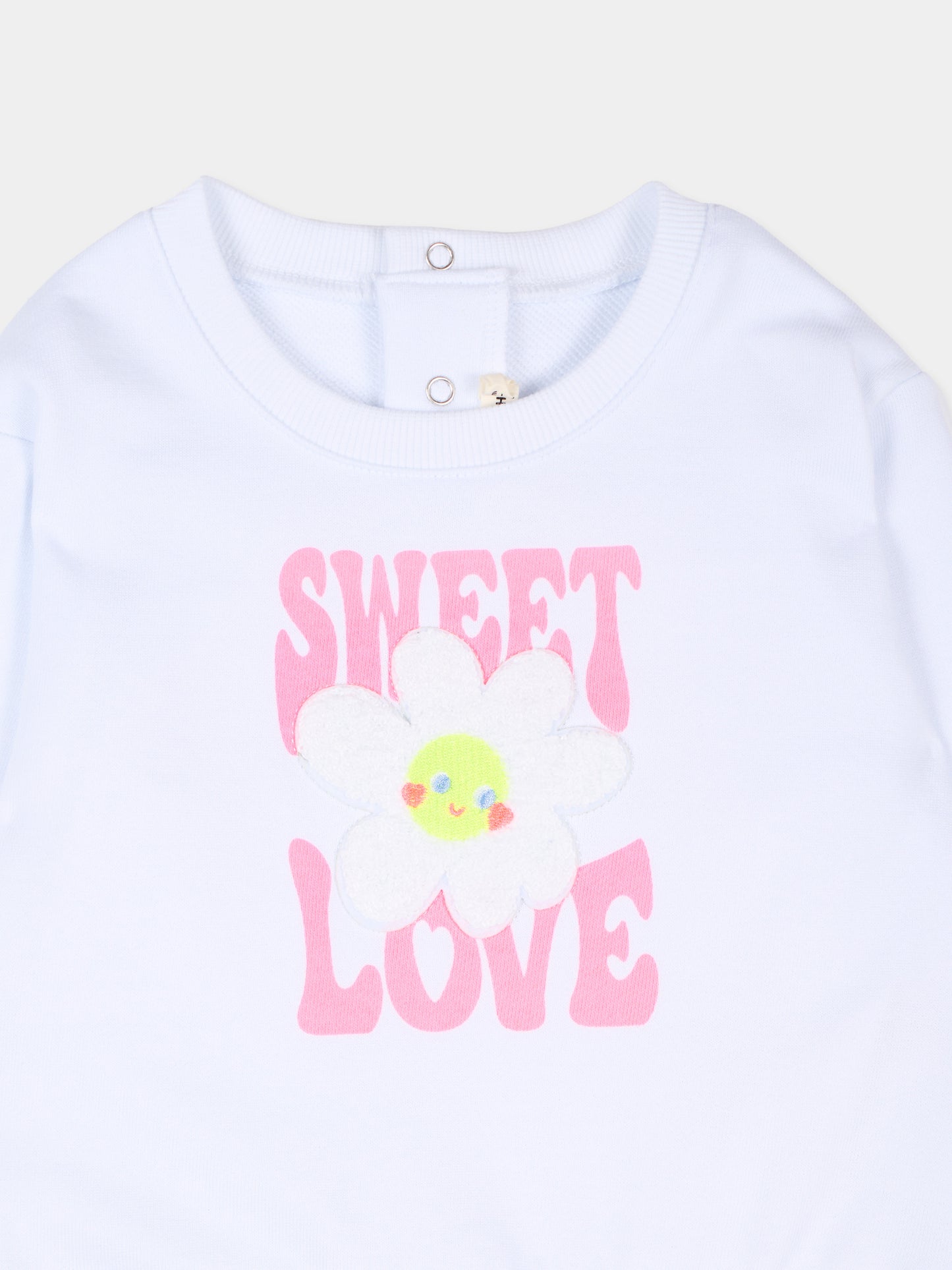 Completo sportivo rosa per neonata con fiore,Billieblush,U21801 N54