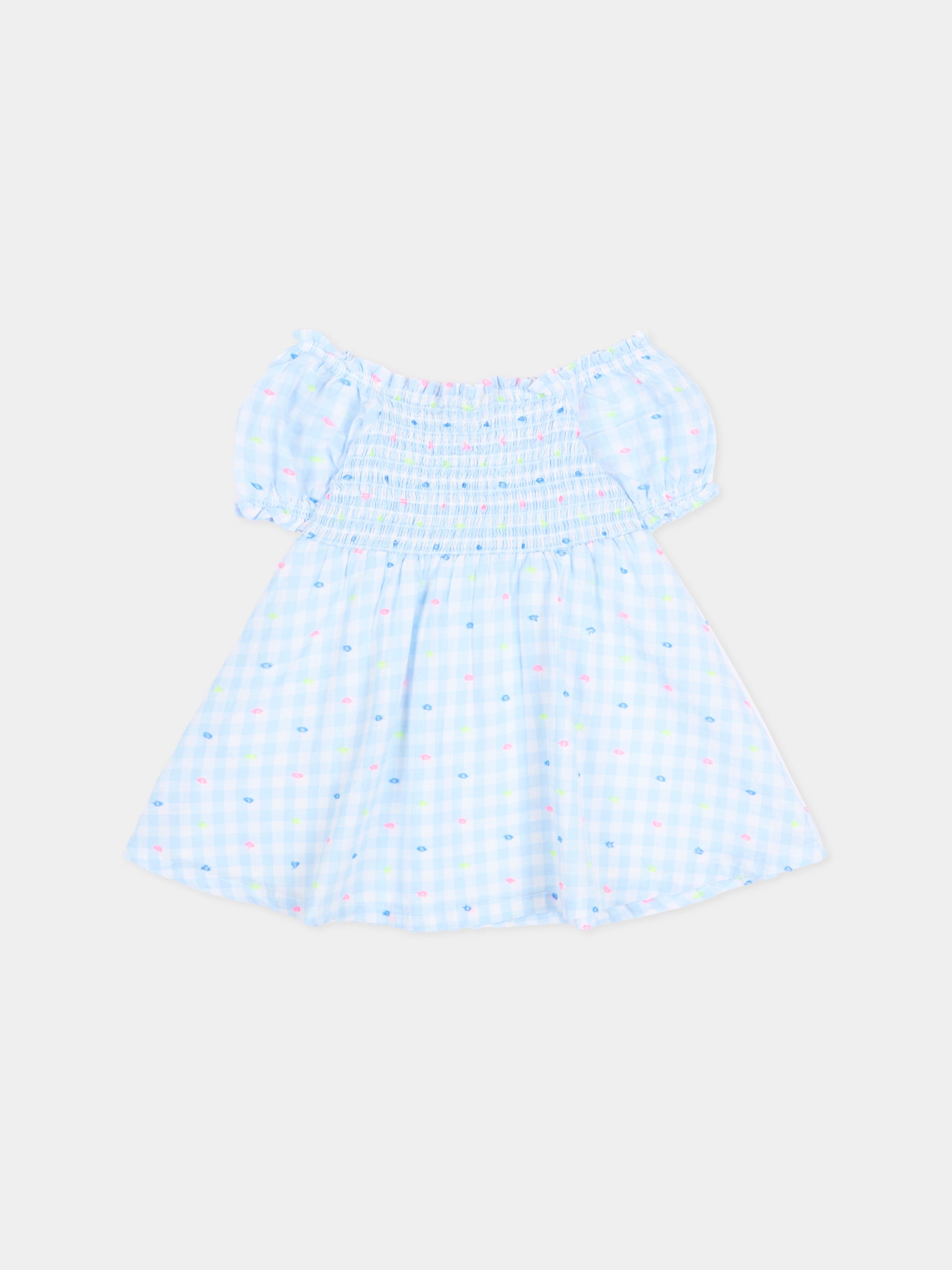 Vestito multicolor vichy per neonata,Billieblush,U21807 V21