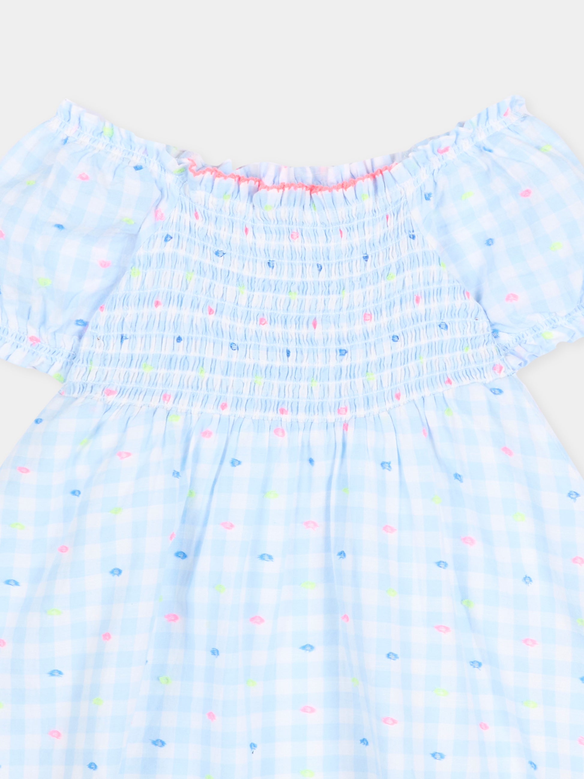 Vestito multicolor vichy per neonata,Billieblush,U21807 V21
