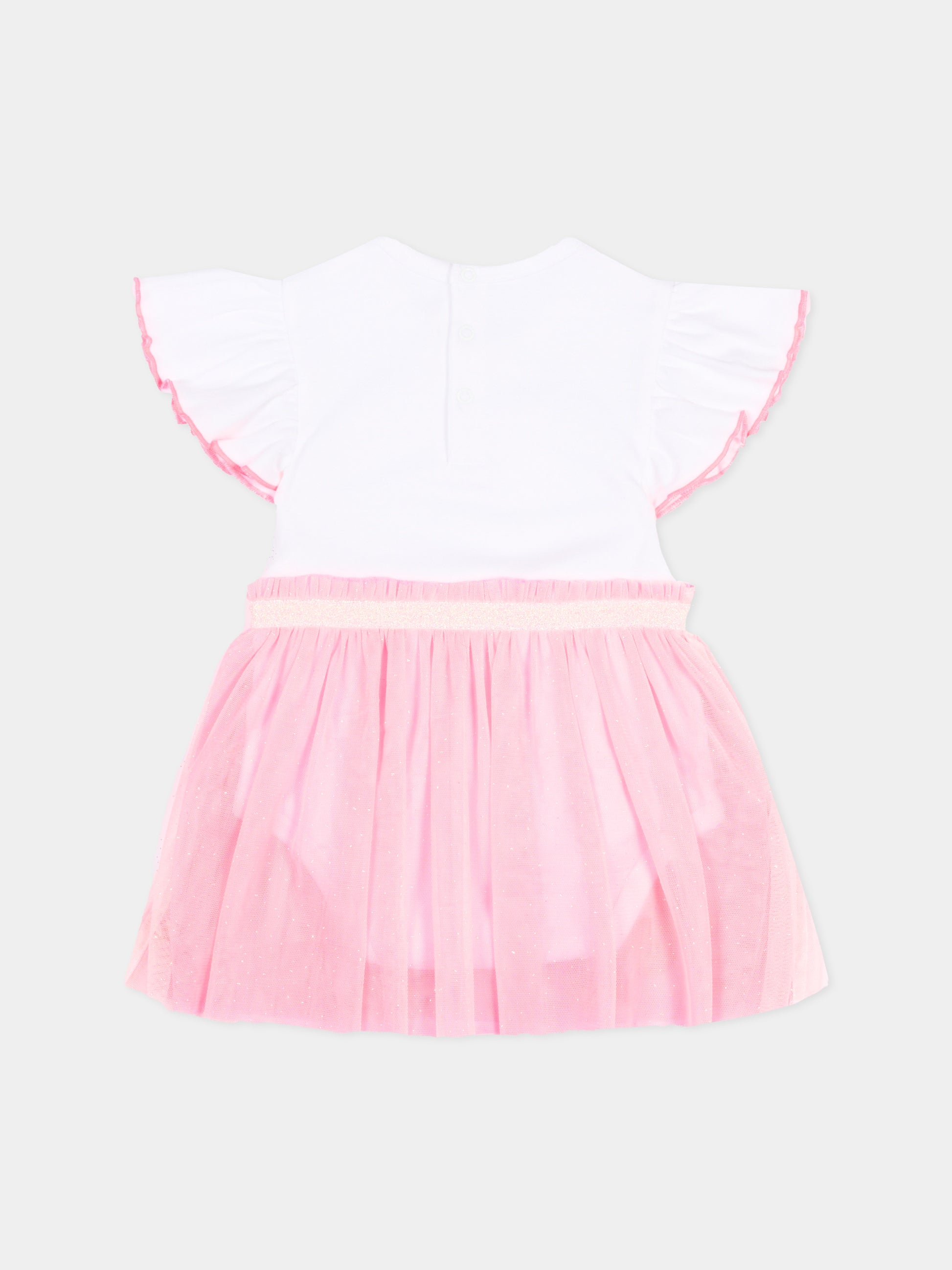 Vestito rosa per neonata con tulle,Billieblush,U21815 44L