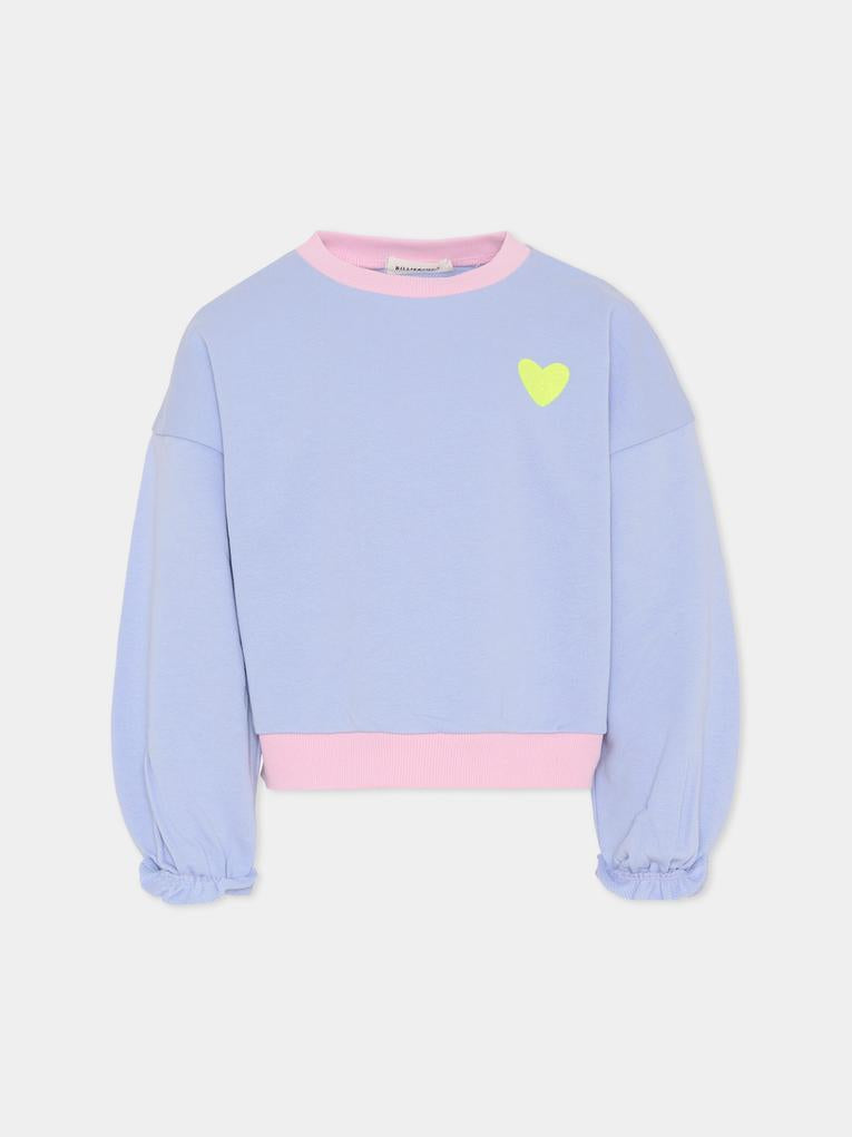 Felpa lilla per bambina con scritta,Billieblush,U21918 81S