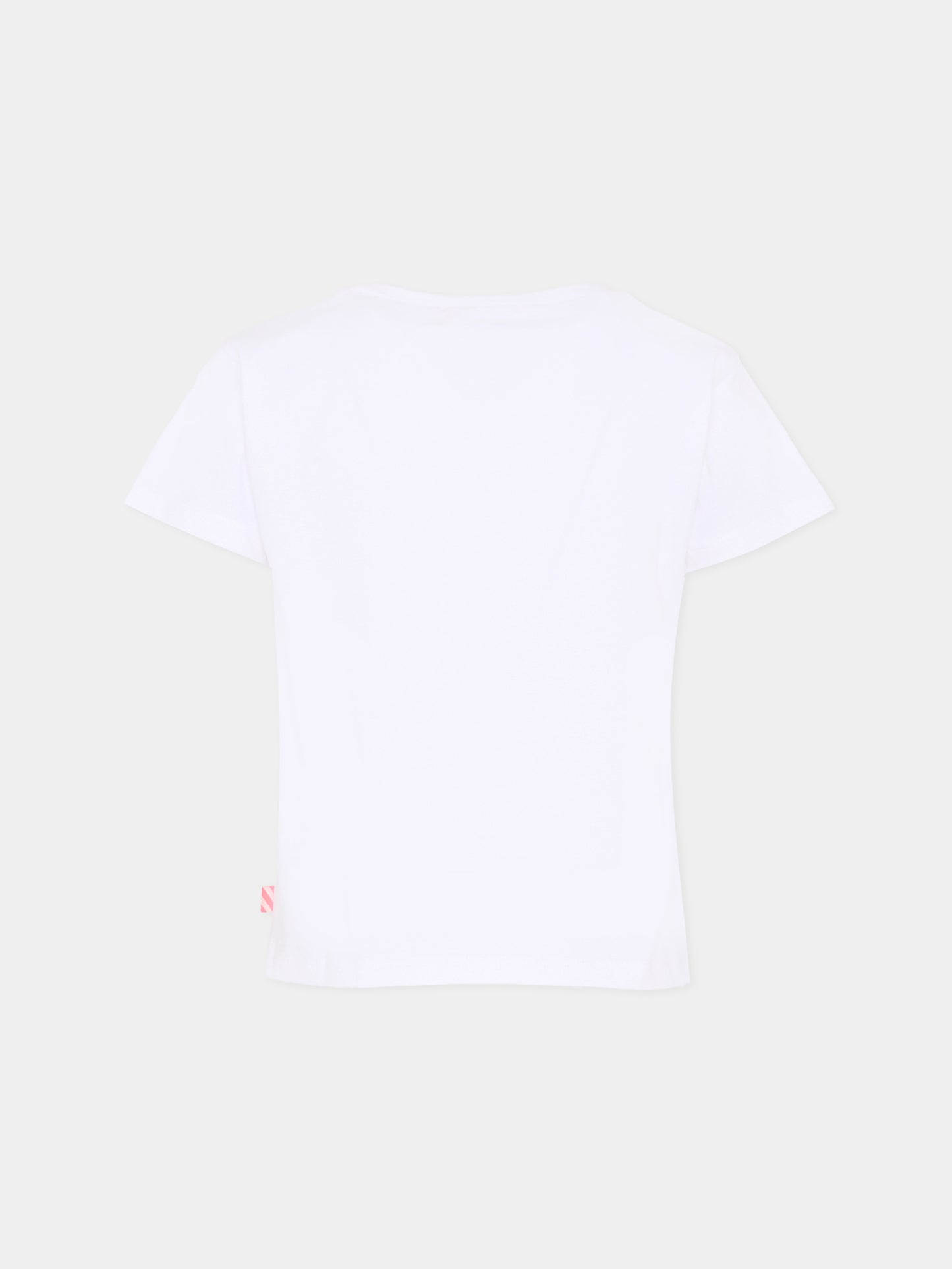 T-shirt bianca per bambina con cuore,Billieblush,U21946 10P