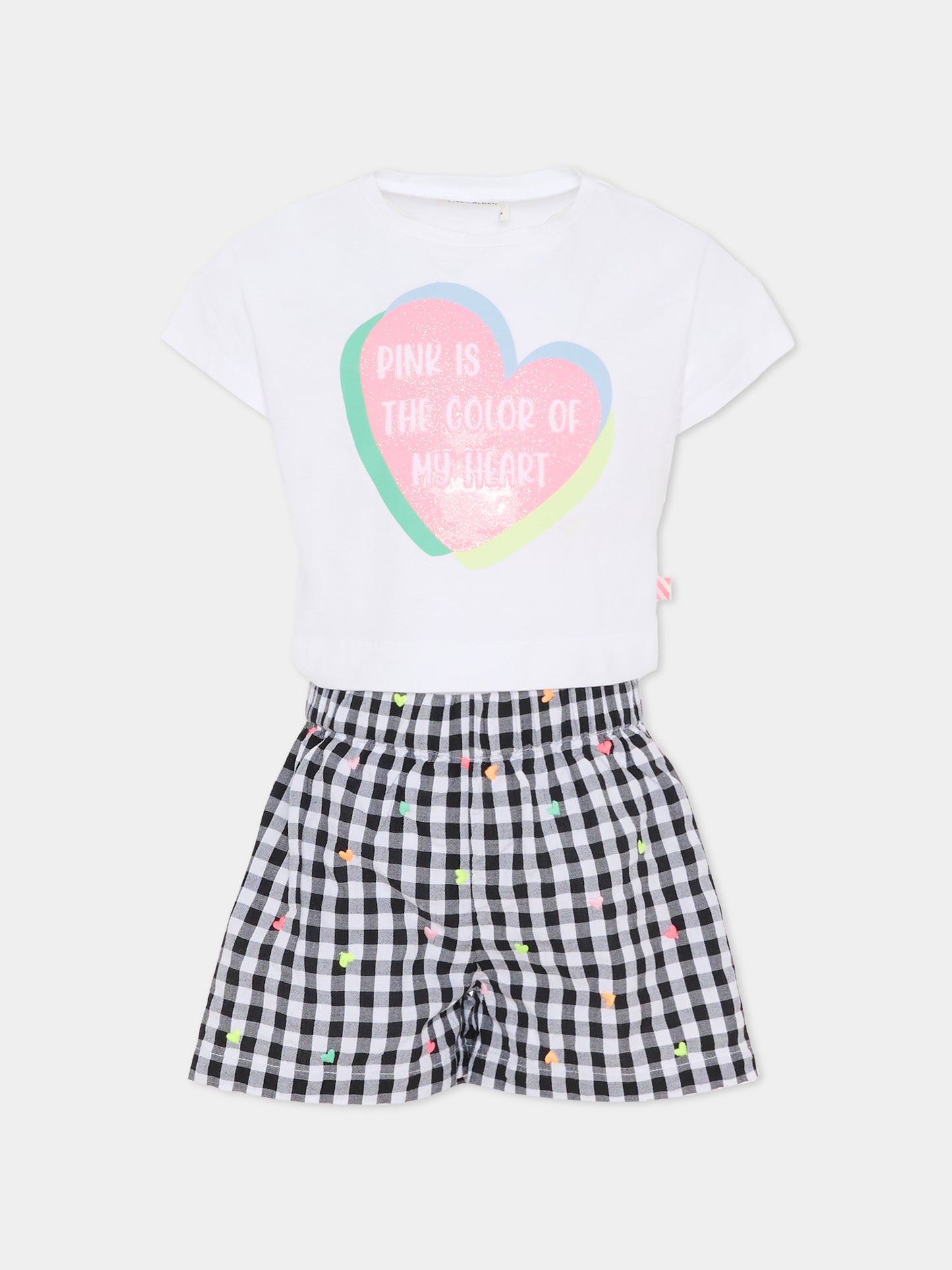 Completo multicolor per bambina con cuore,Billieblush,U21981 10P