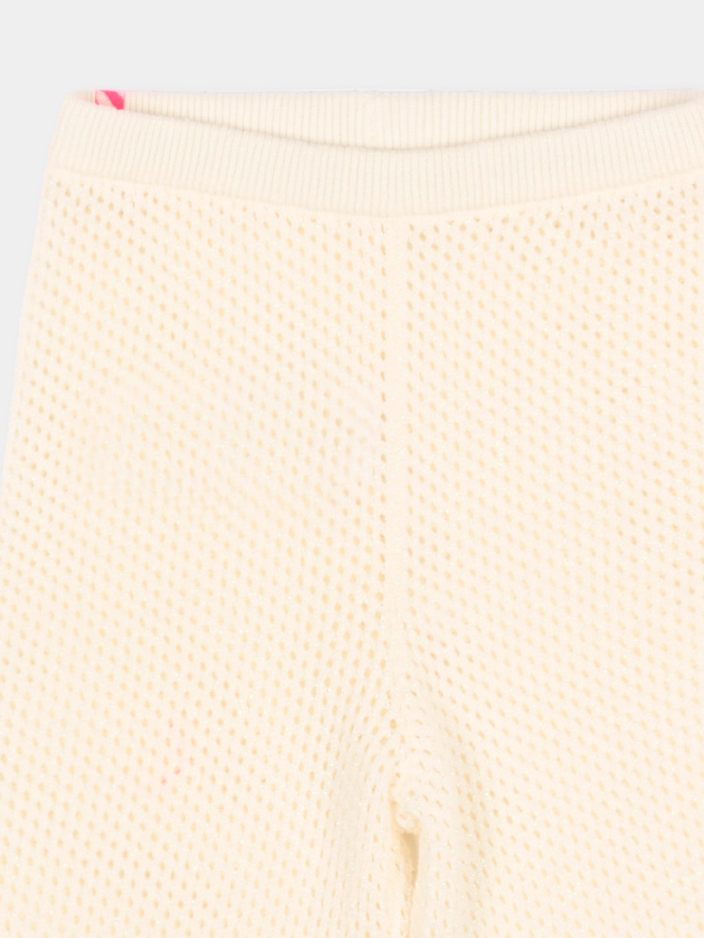 Pantaloni avorio in crochet per neonata,Billieblush,U22142 148