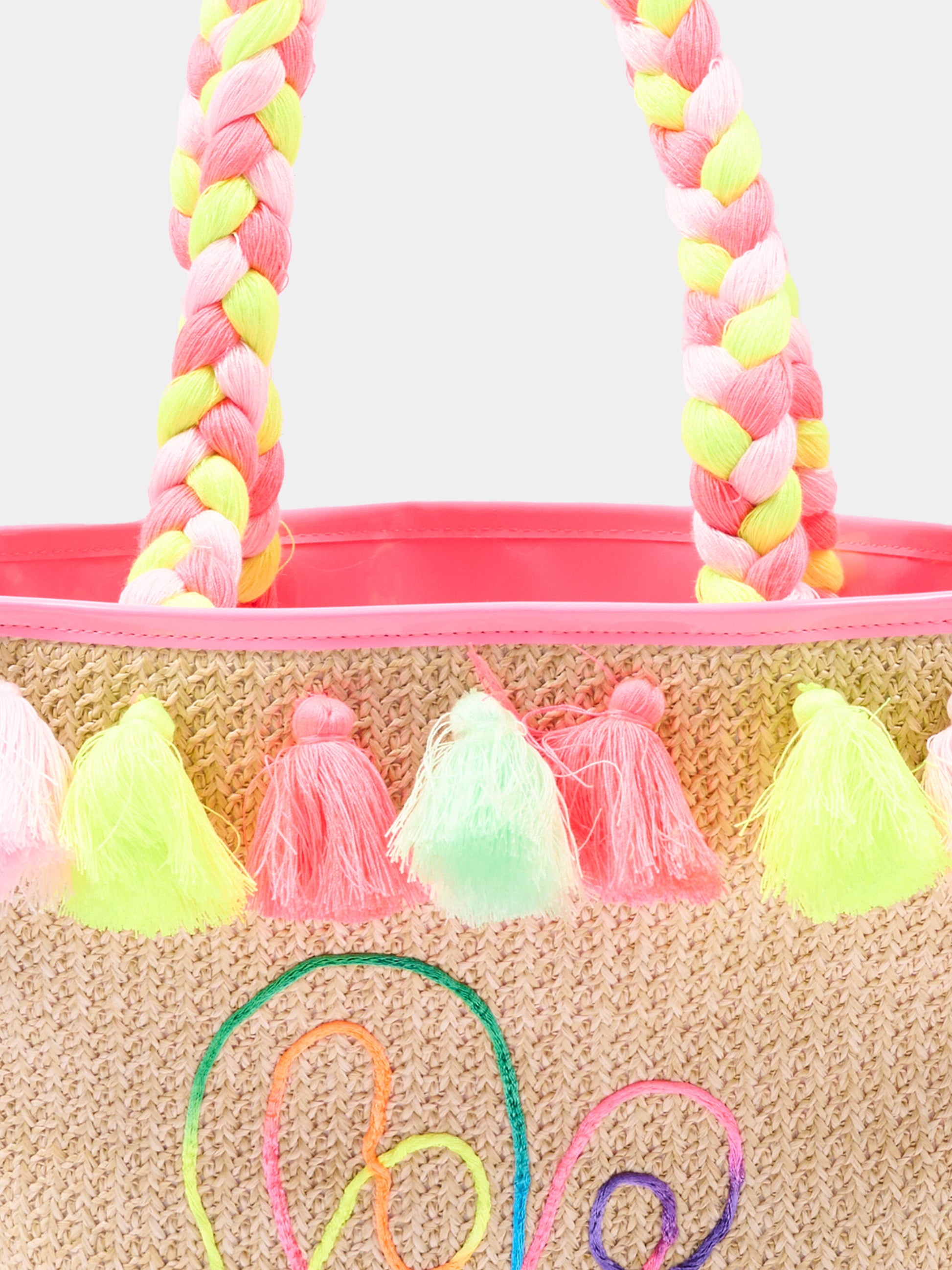 Borsa mare multicolor per bambina con nappine,Billieblush,U22143 Z41