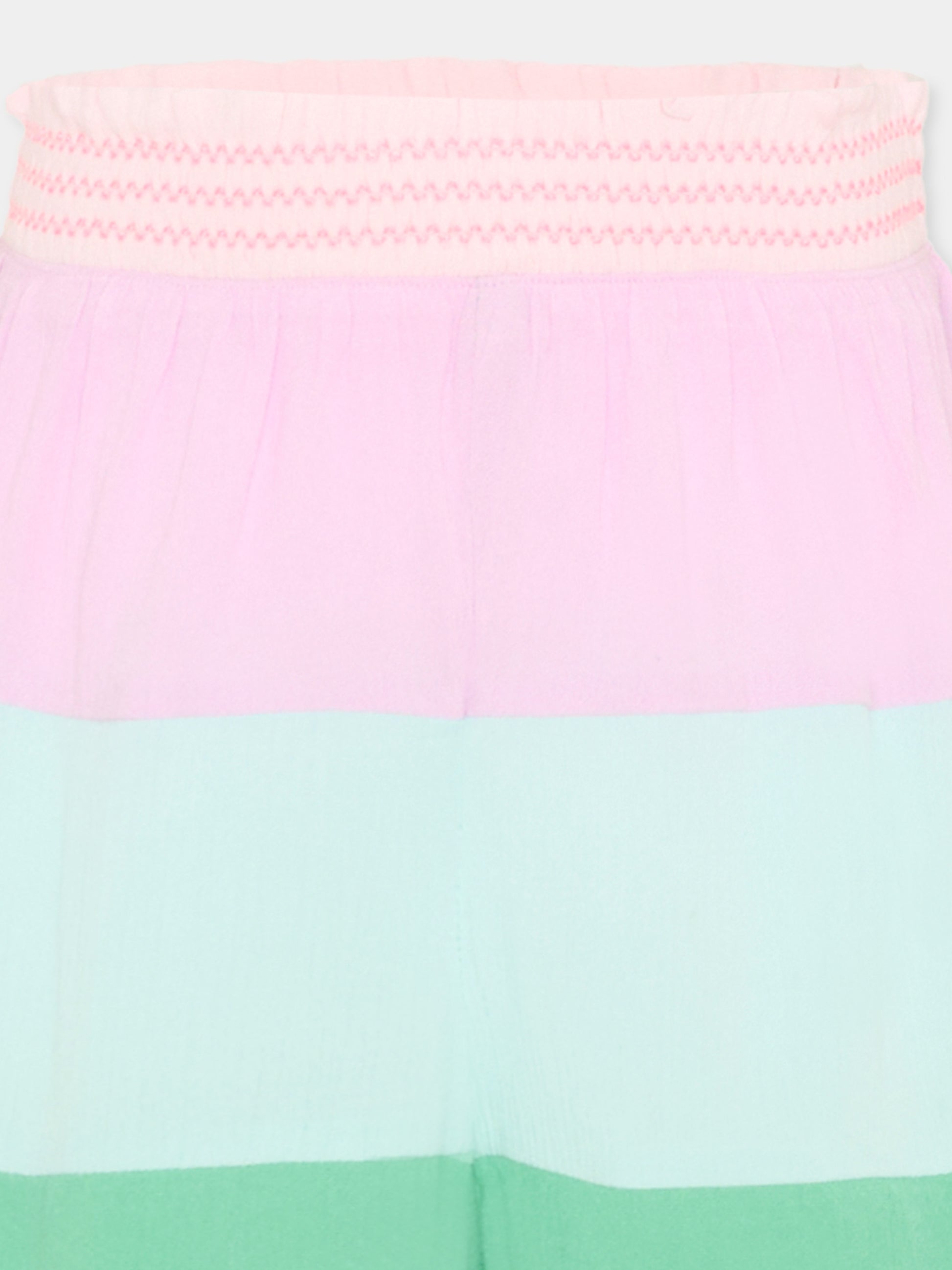Shorts multicolor per bambina a righe,Billieblush,U22182 Z41