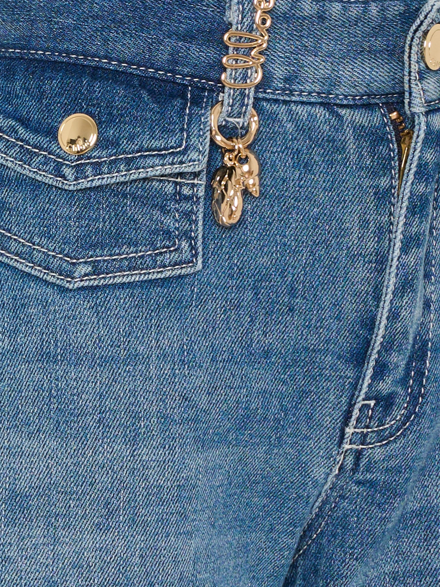 Jeans denim per bambina con logo,Chloé Kids,C20831 Z13