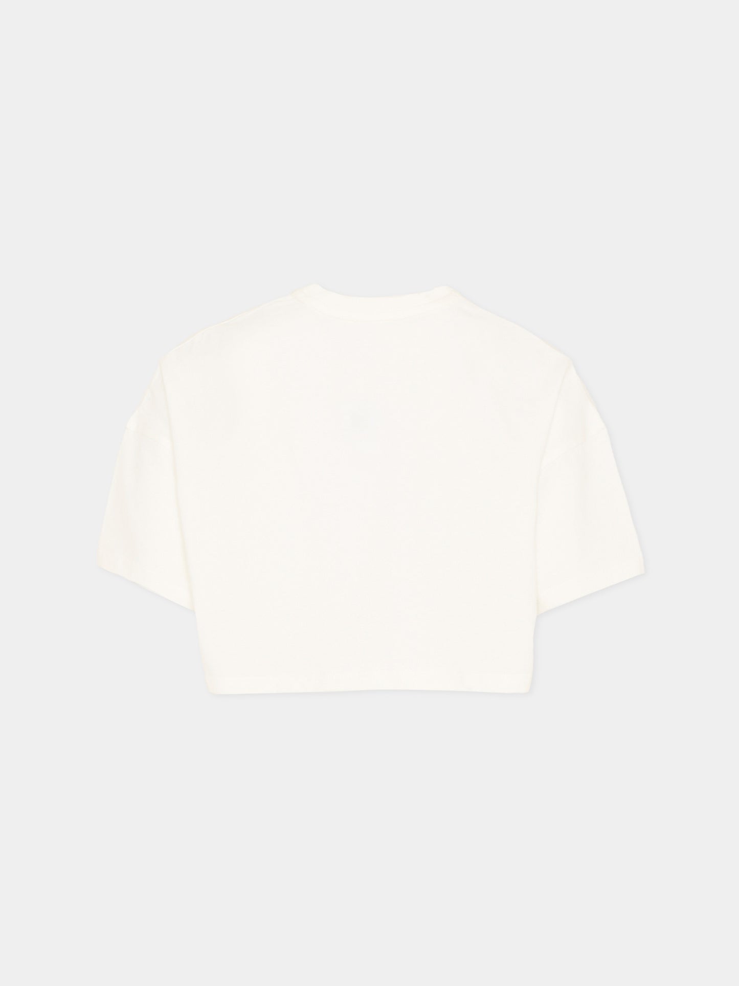 T-Shirt bianca per bambina con logo,Chloé Kids,C20859 117