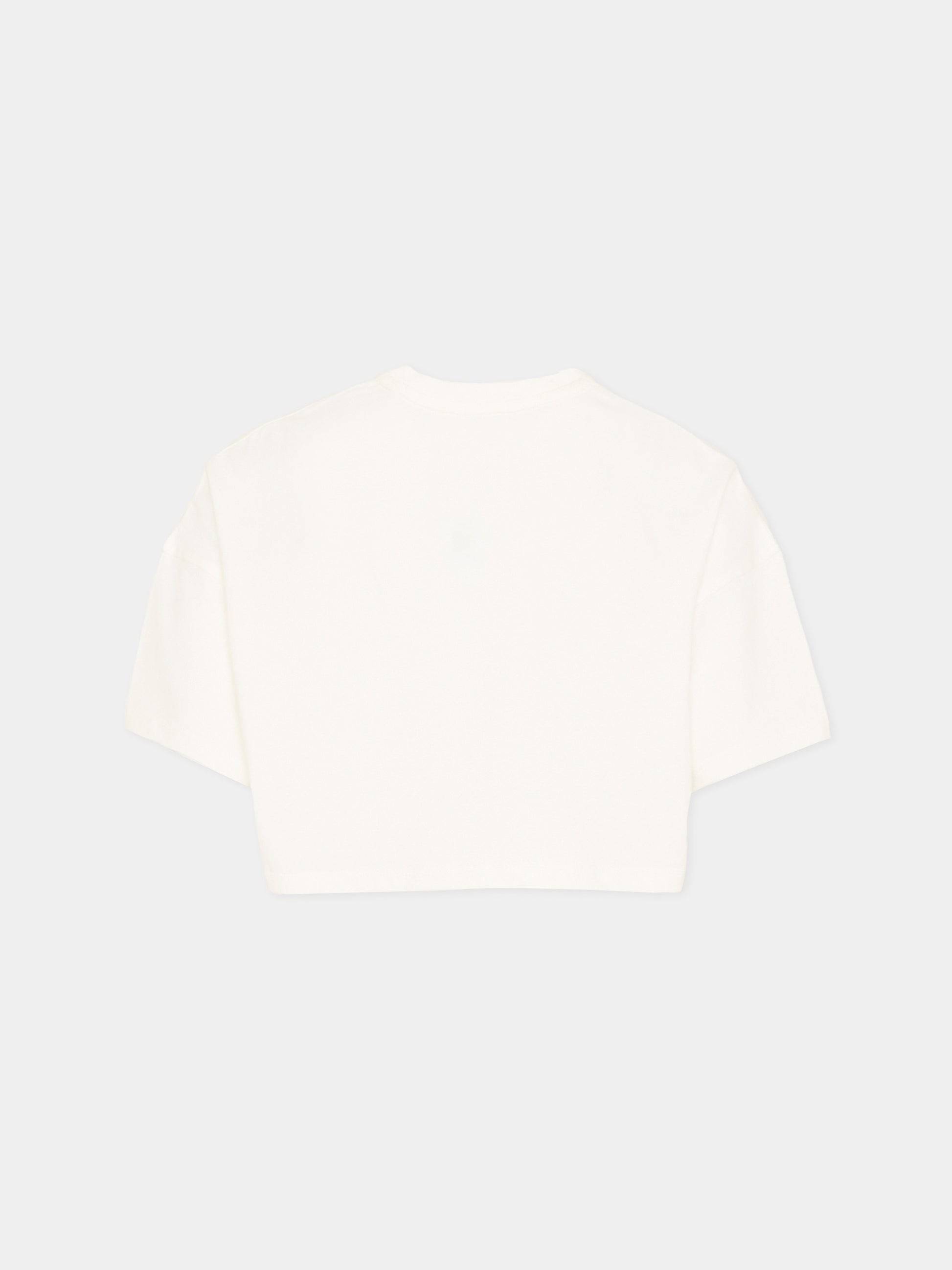 T-Shirt bianca per bambina con logo,Chloé Kids,C20859 117