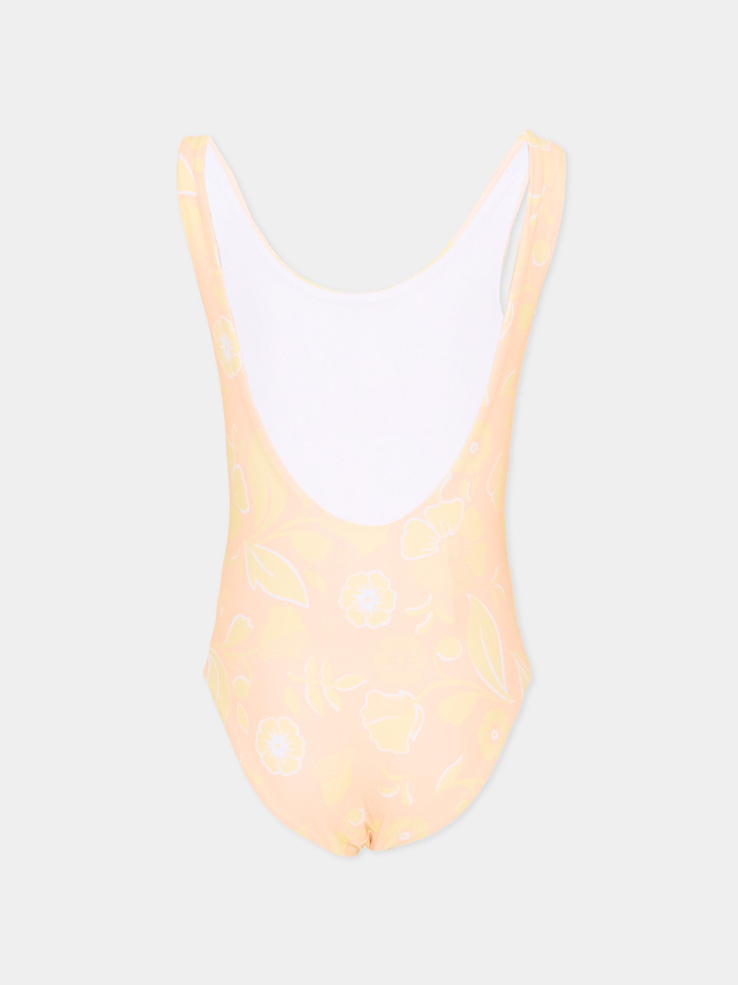 Costume intero rosa per bambina floreale,Chloé Kids,C20863 S05