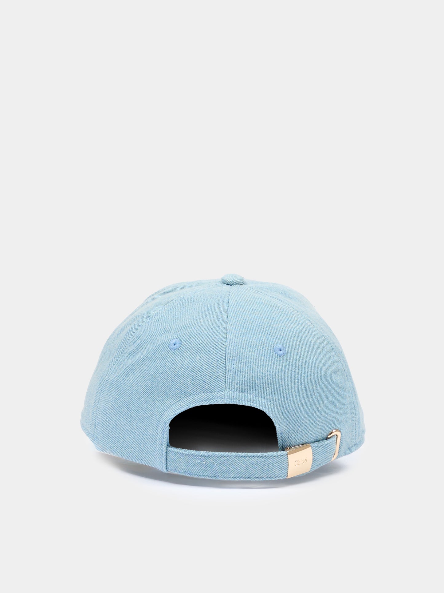 Cappello con visiera denim per bambina con logo,Chloé Kids,C20869 Z10