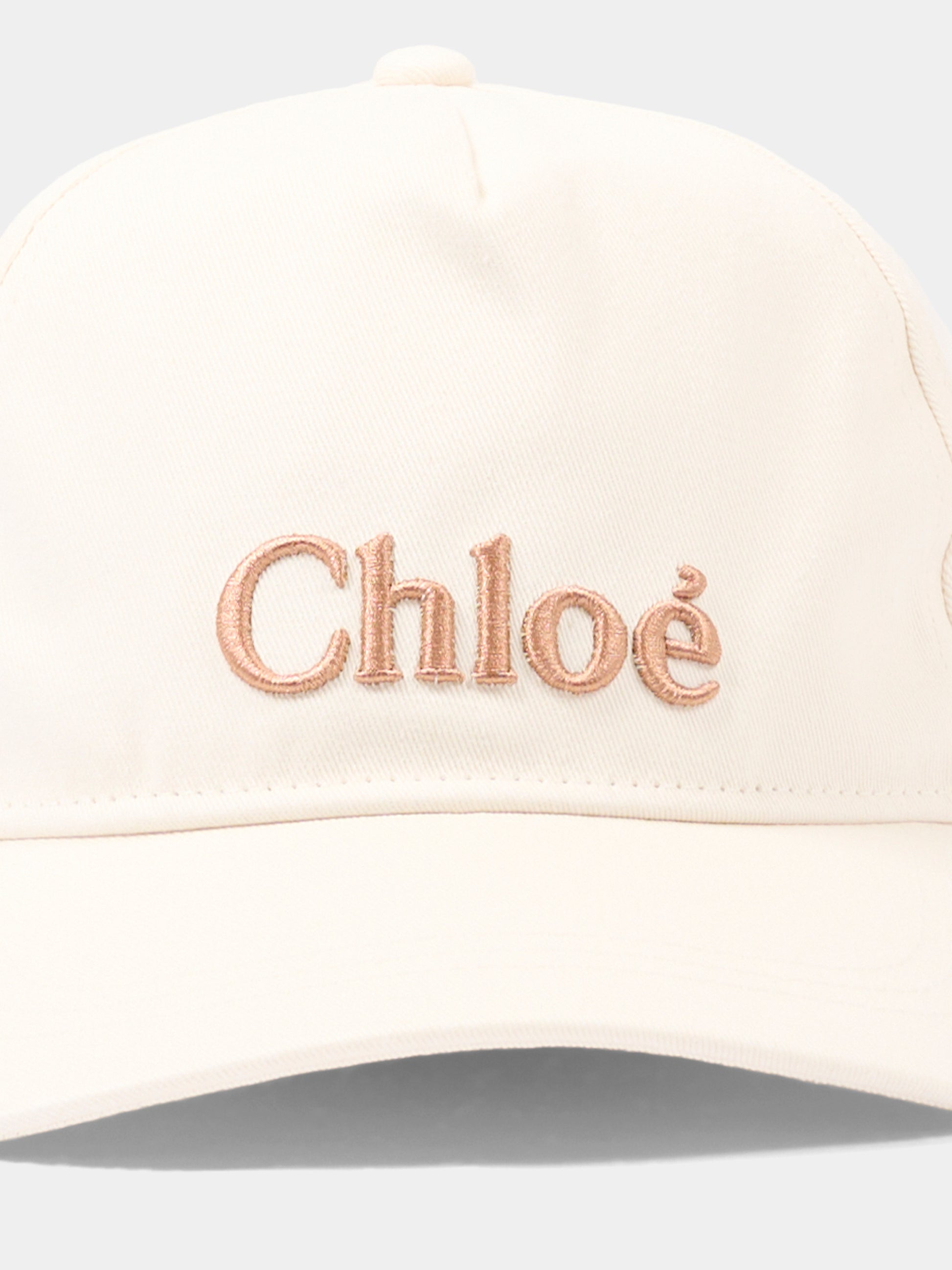 Cappello con visiera bianco per bambina,Chloé Kids,C20871 105