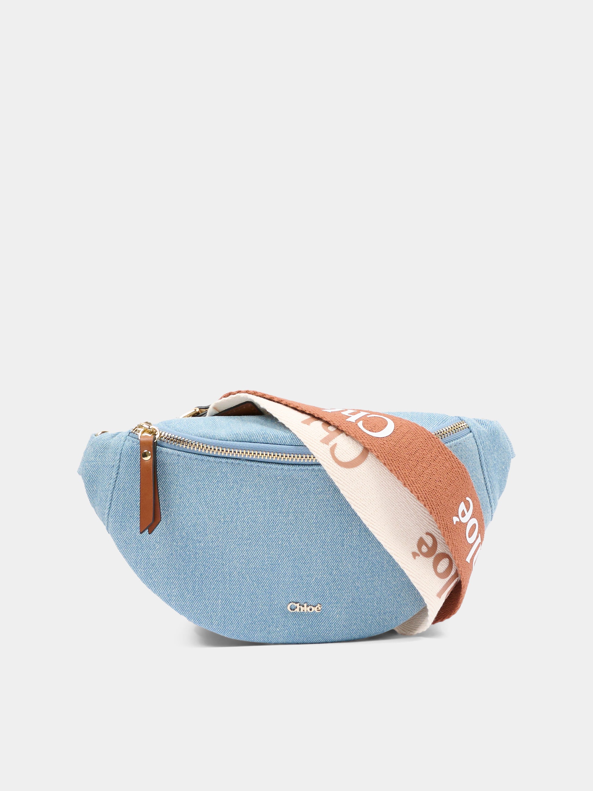 Marsupio denim per bambina con logo,Chloé Kids,C20880 Z10