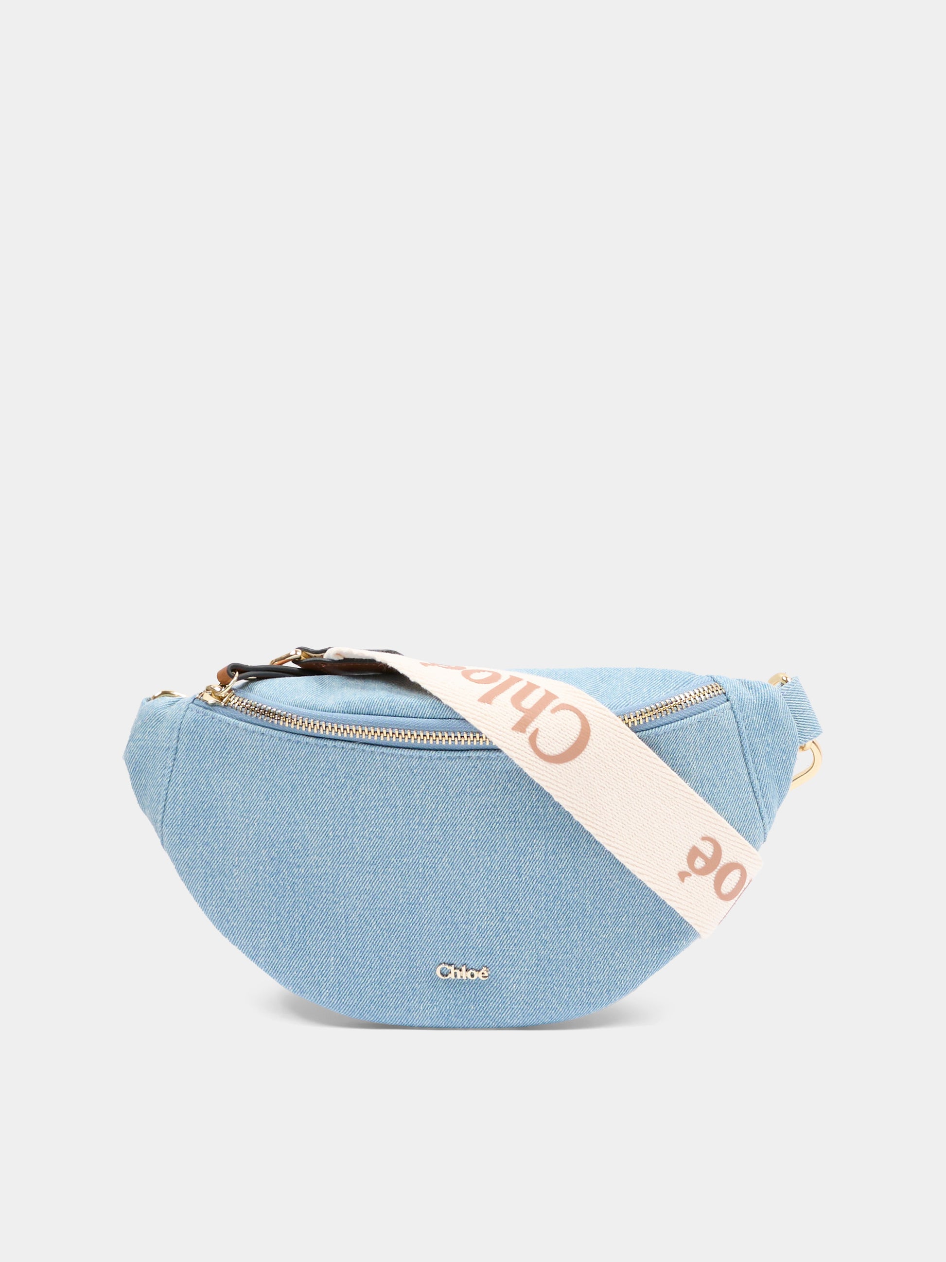 Marsupio denim per bambina con logo,Chloé Kids,C20880 Z10