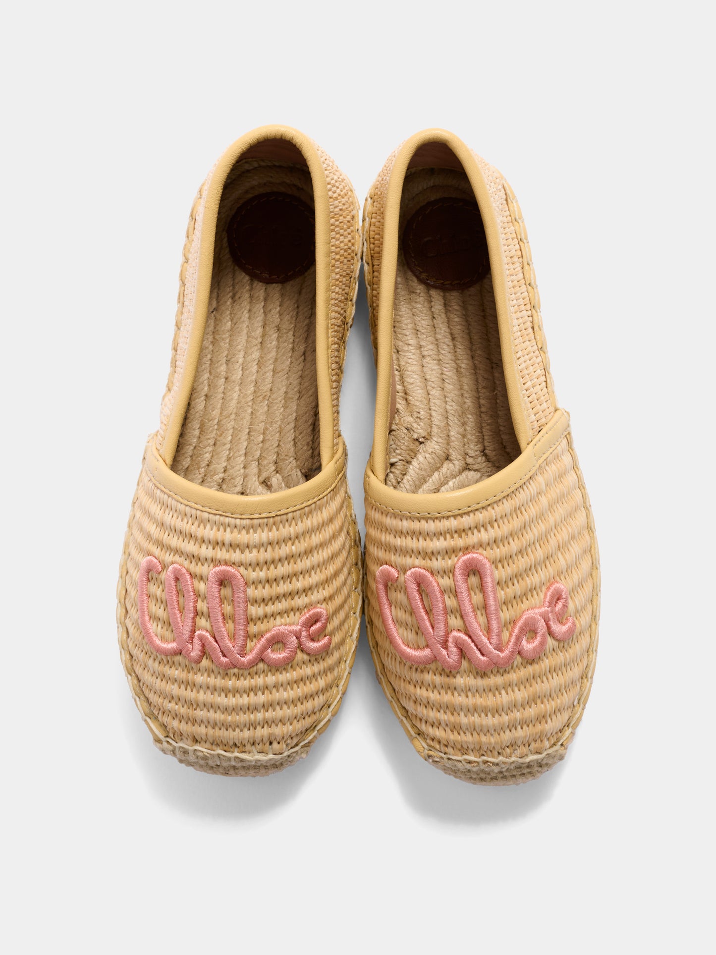 Espadrillas beige per bambina con logo ricamato,Chloé Kids,C20882 43A