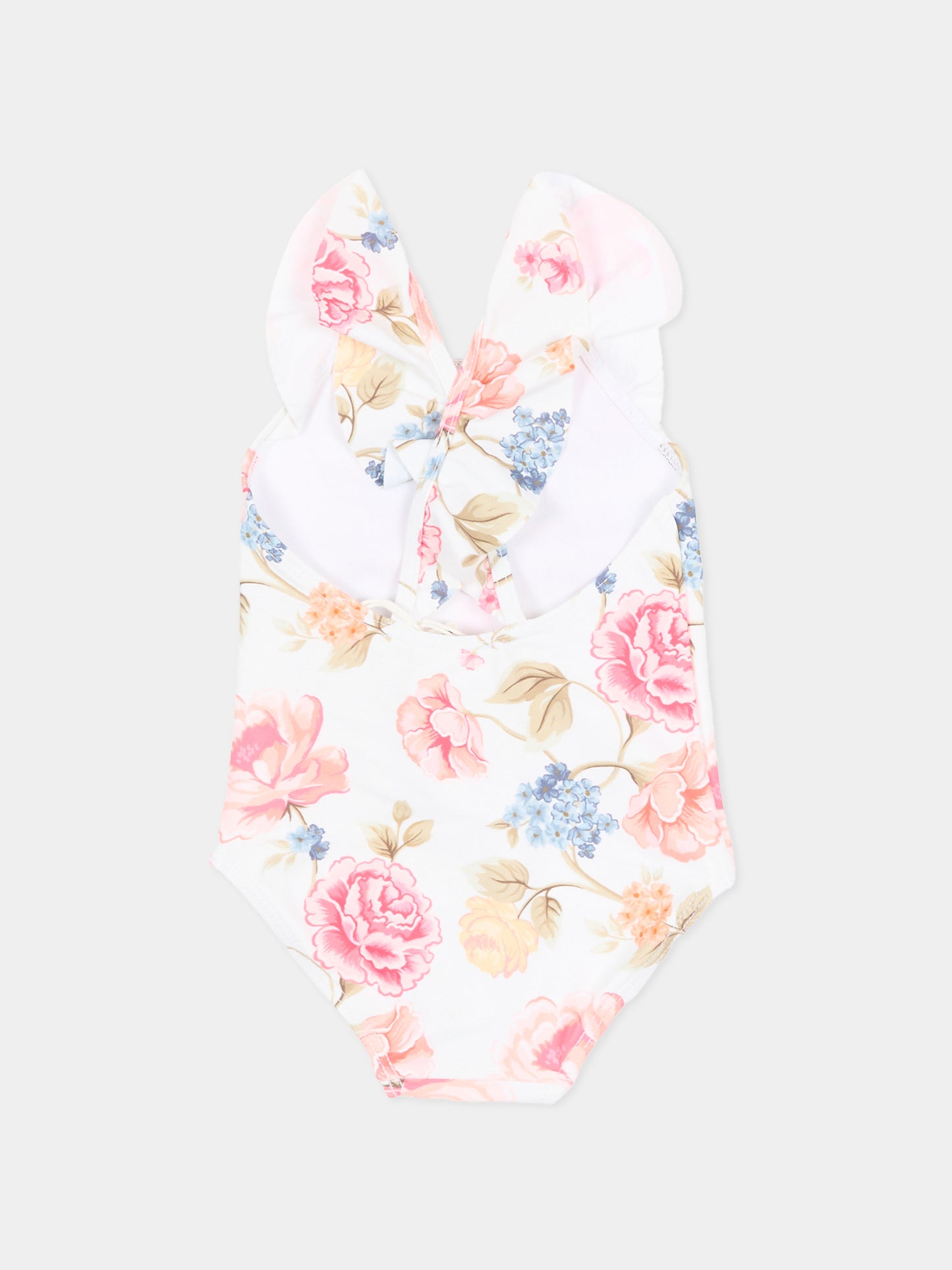 Costume intero multicolor per neonata con logo,Chloé Kids,C20915 S95