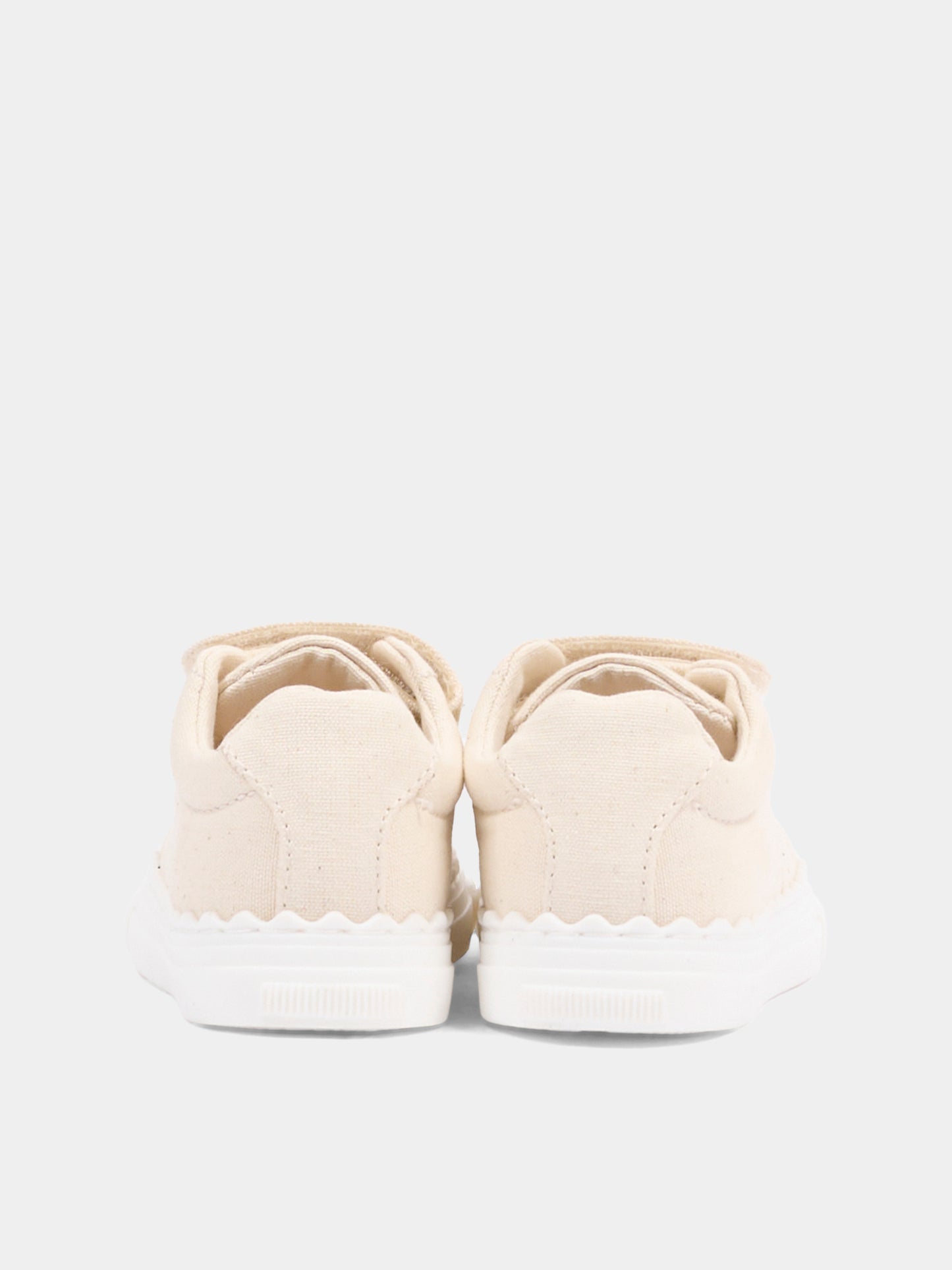 Sneakers beige per neonata con logo,Chloé Kids,C20918 117