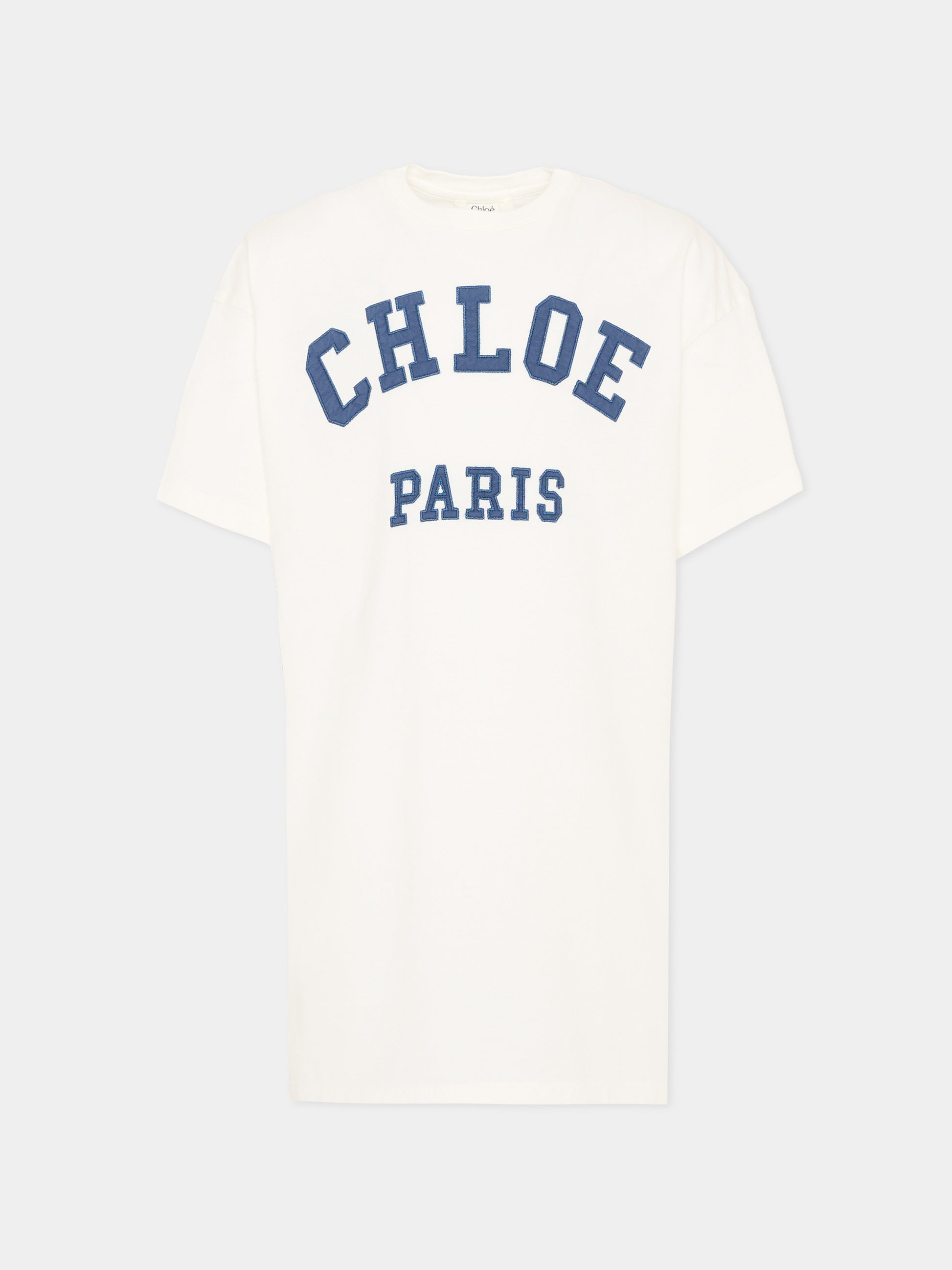 Vestito bianco per bambina con logo,Chloé Kids,C21239 117