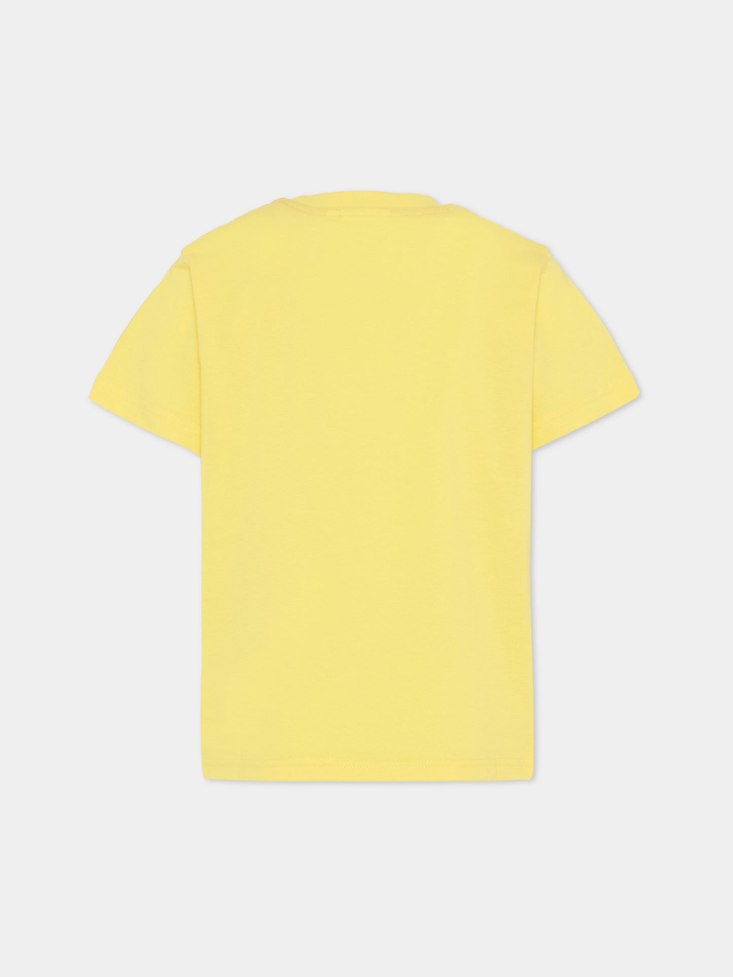 T-shirt gialla per bambino con logo,Hugo,G01014 544