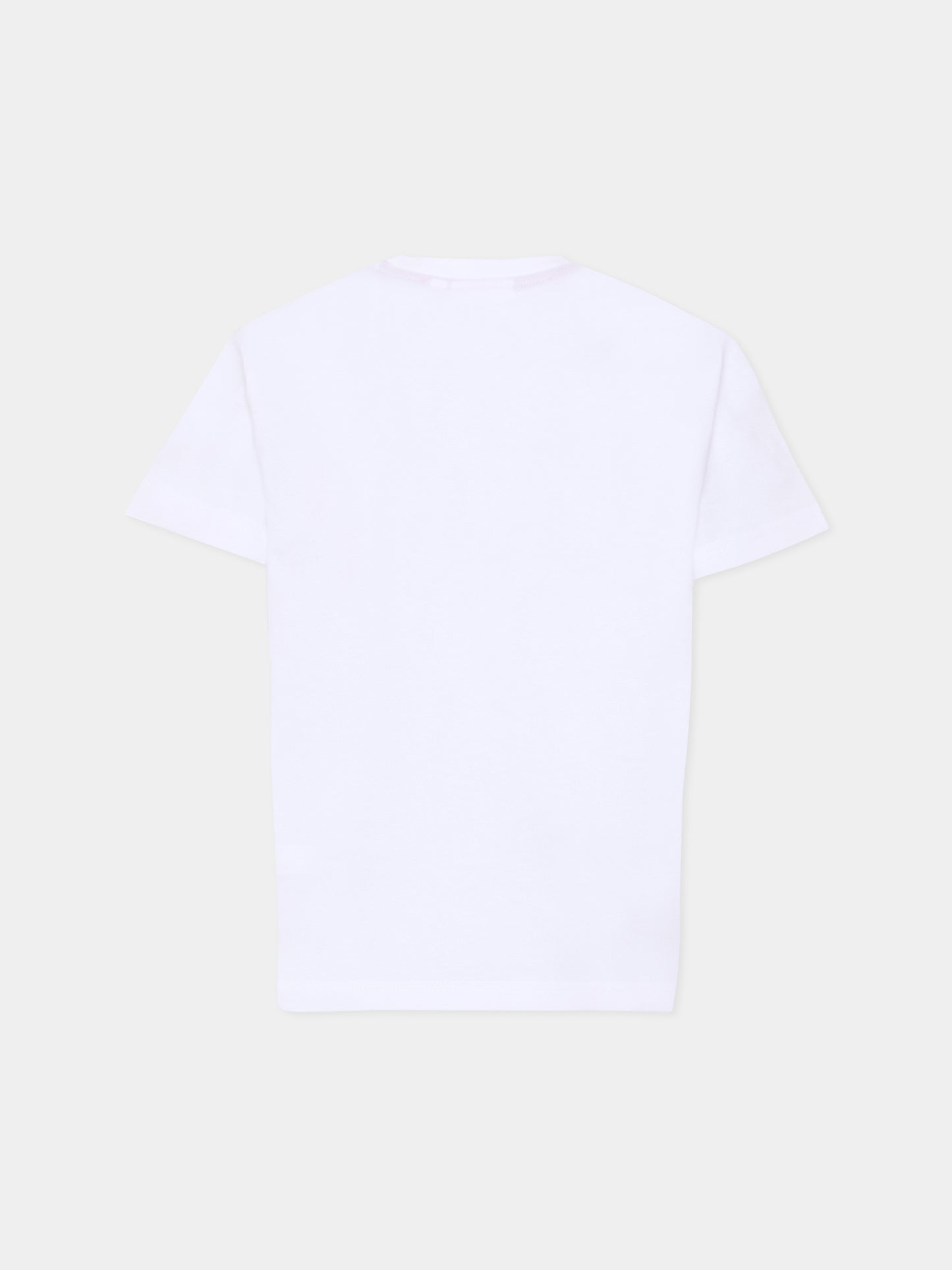 T-shirt bianca per bambino con logo,Hugo,G01020 10P