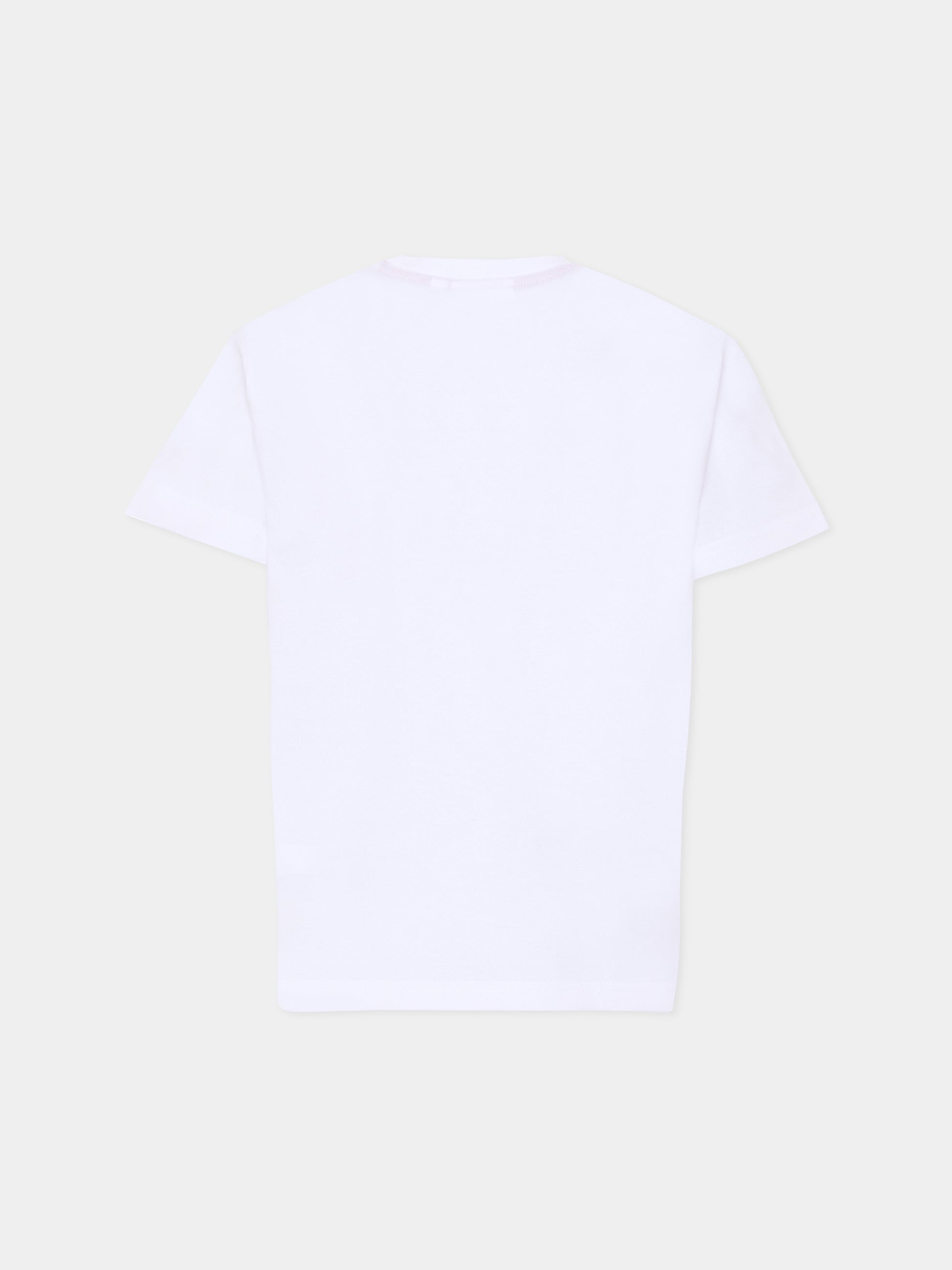 T-shirt bianca per bambino con logo,Hugo,G01020 10P