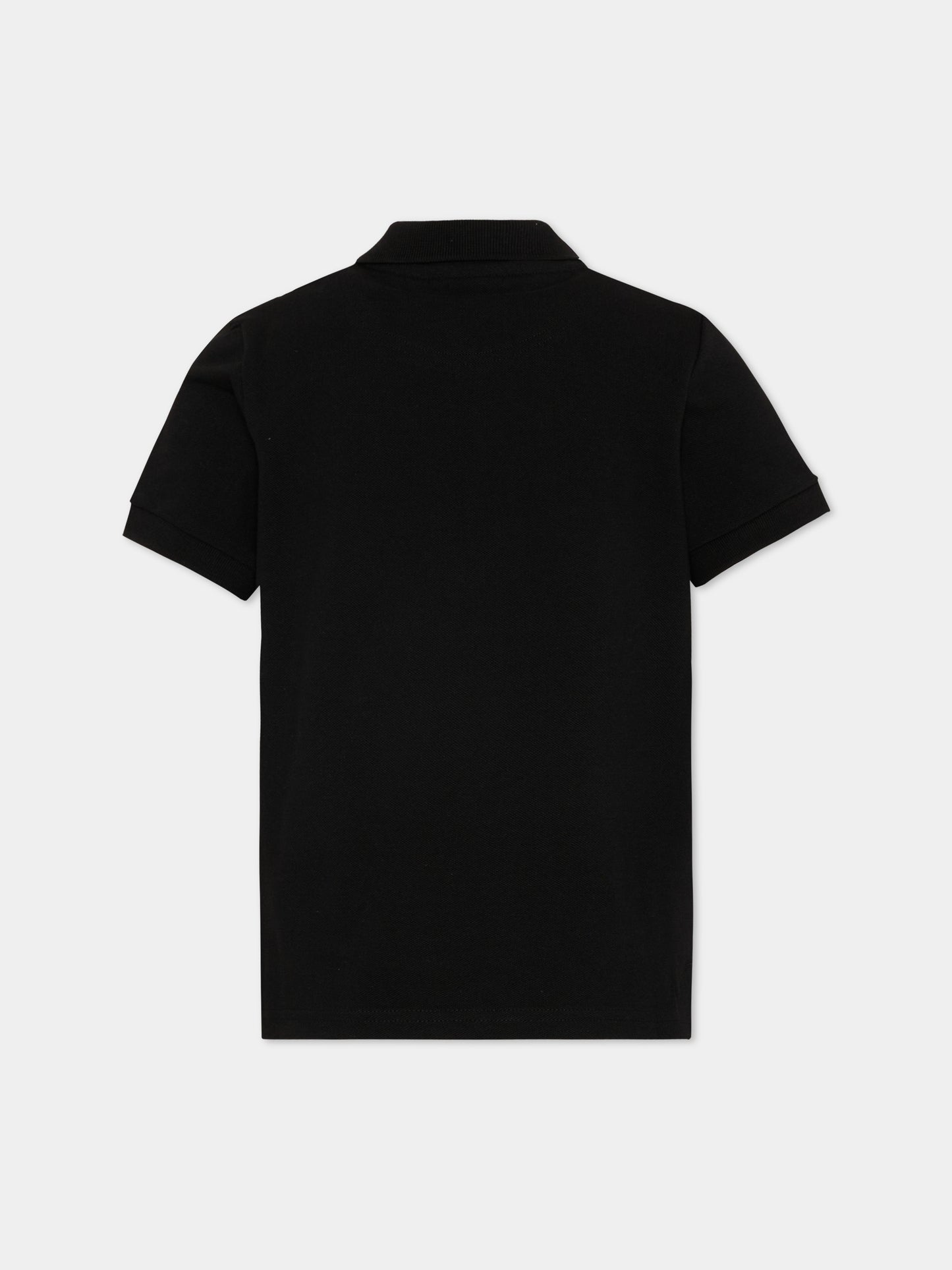 Polo nera per bambino con logo HUGO,Hugo,G01186 09B