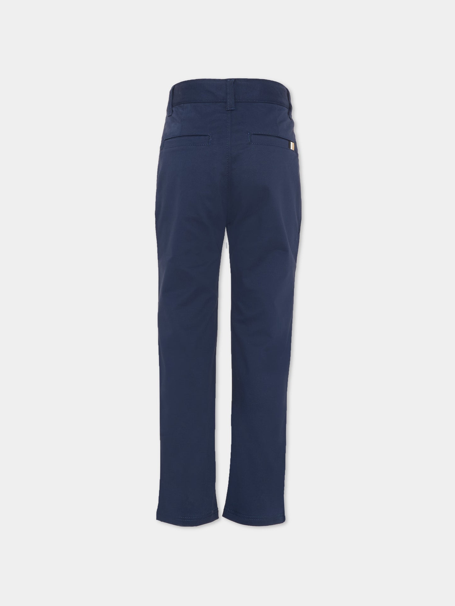 Pantaloni blu per bambino con applicazione,Boss,J52685 849