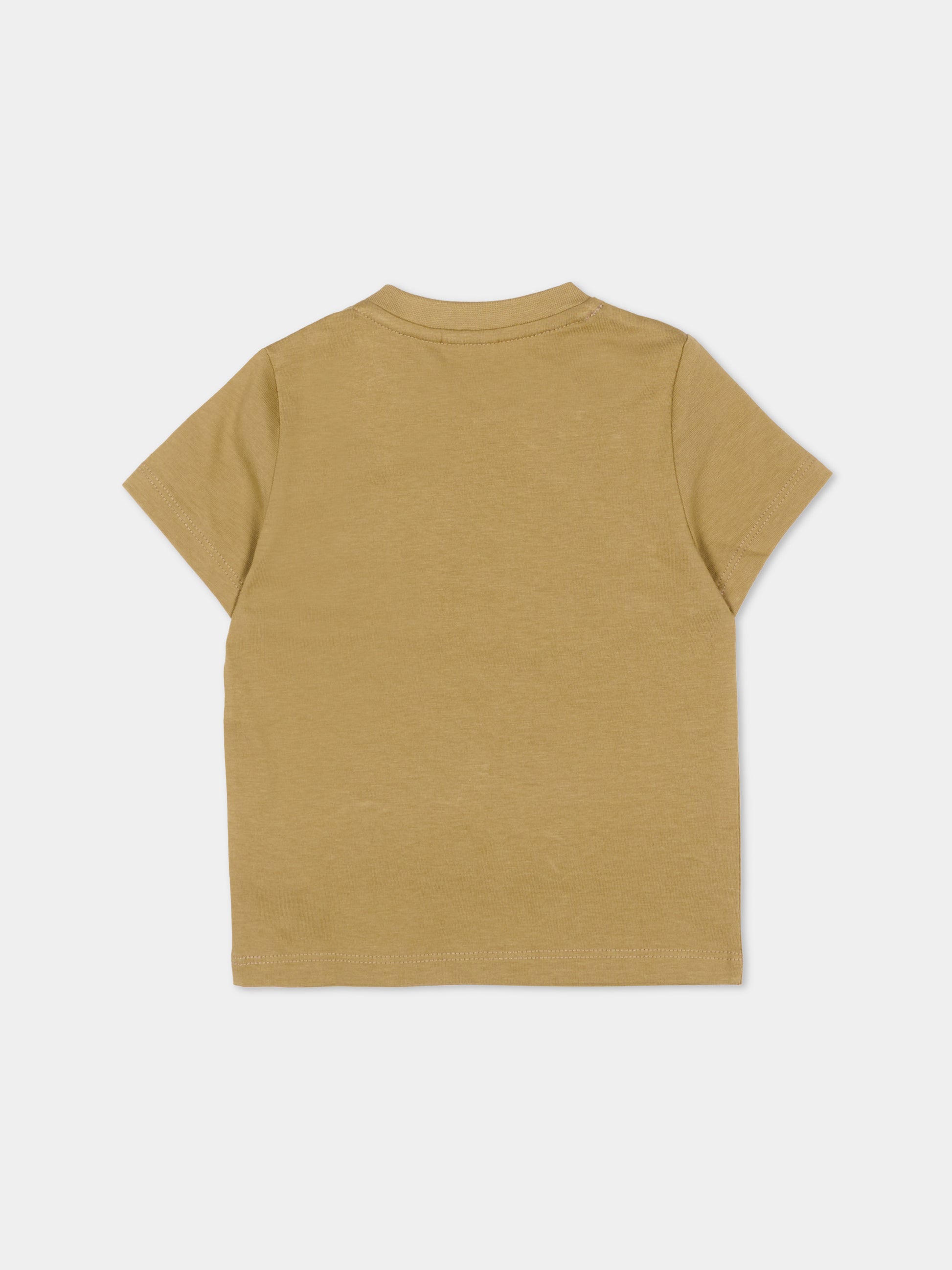 T-Shirt beige per neonato con logo,Boss,J52712 295