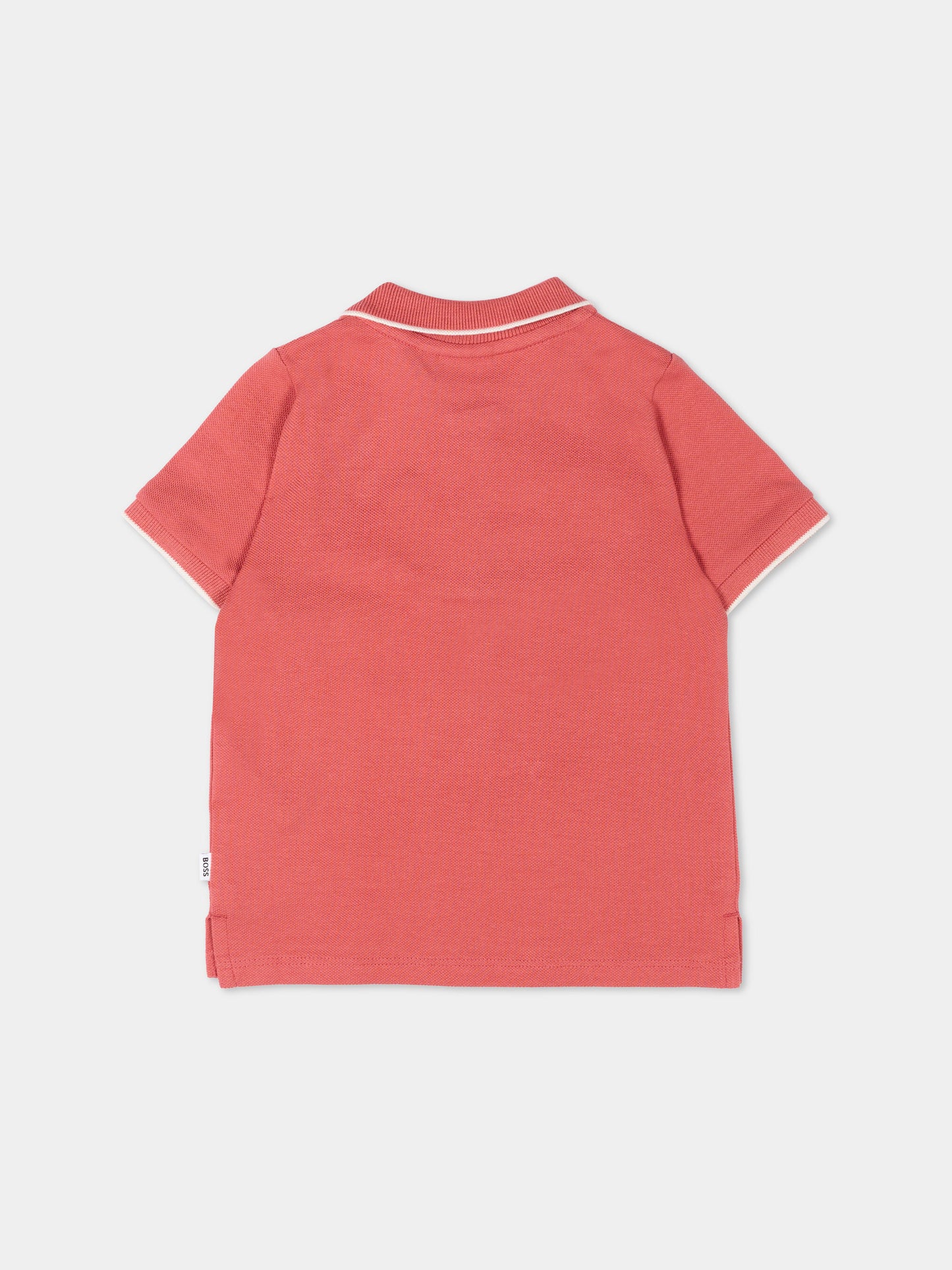 Polo bordeaux per neonato con logo,Boss,J52713 48B