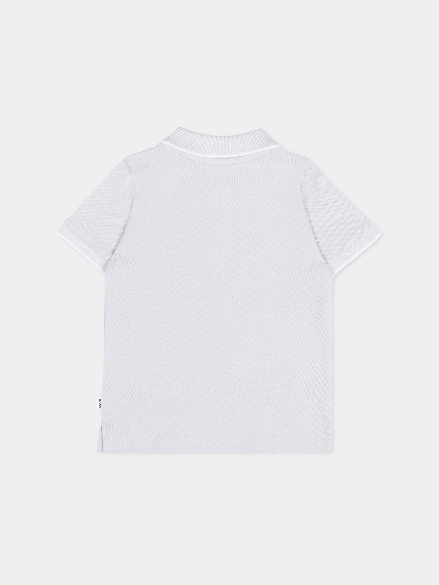 Polo celeste per neonato con logo,Boss,J52713 78K