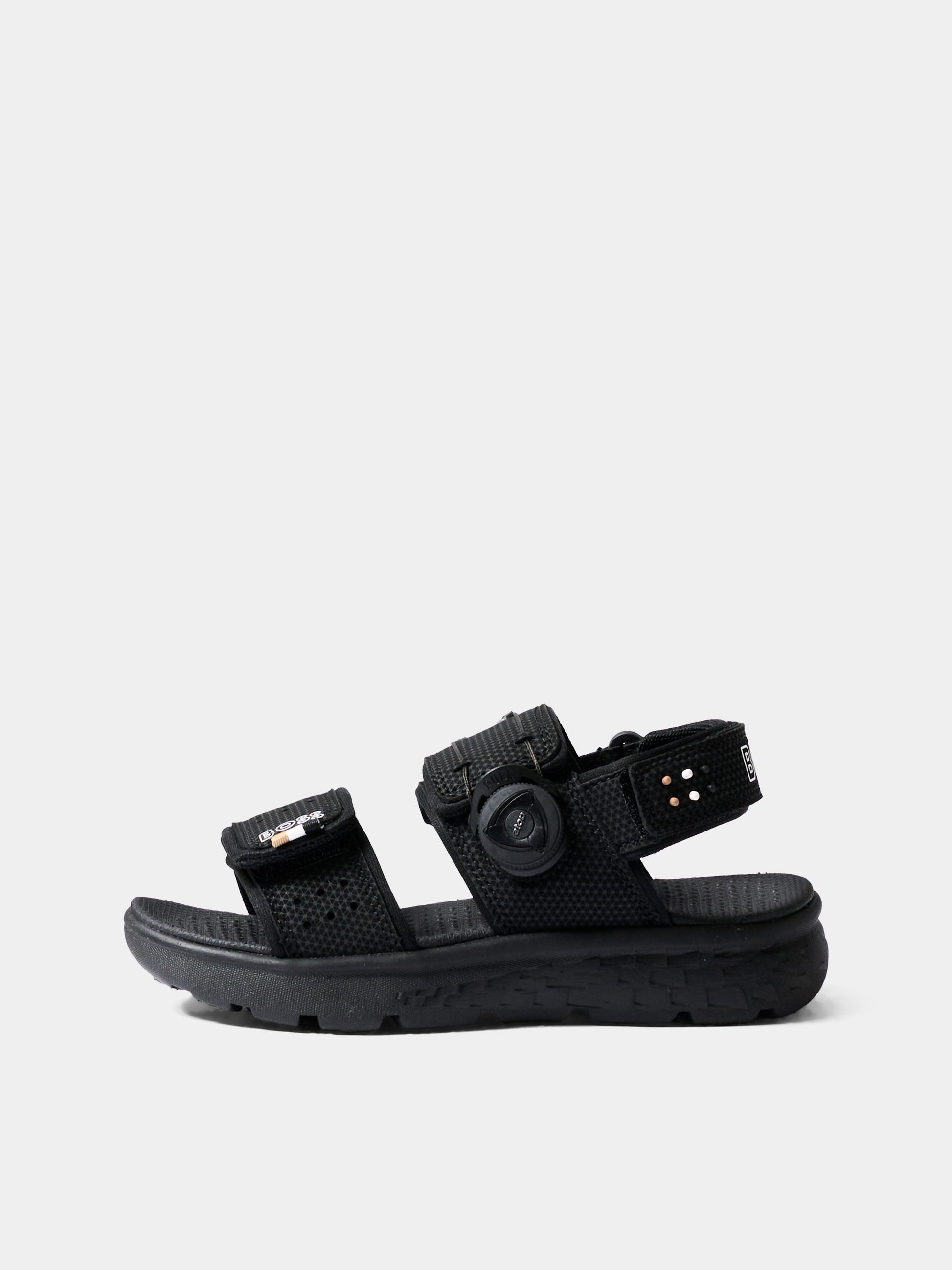 Sandali neri per bambino con logo,Boss,J52812 09B