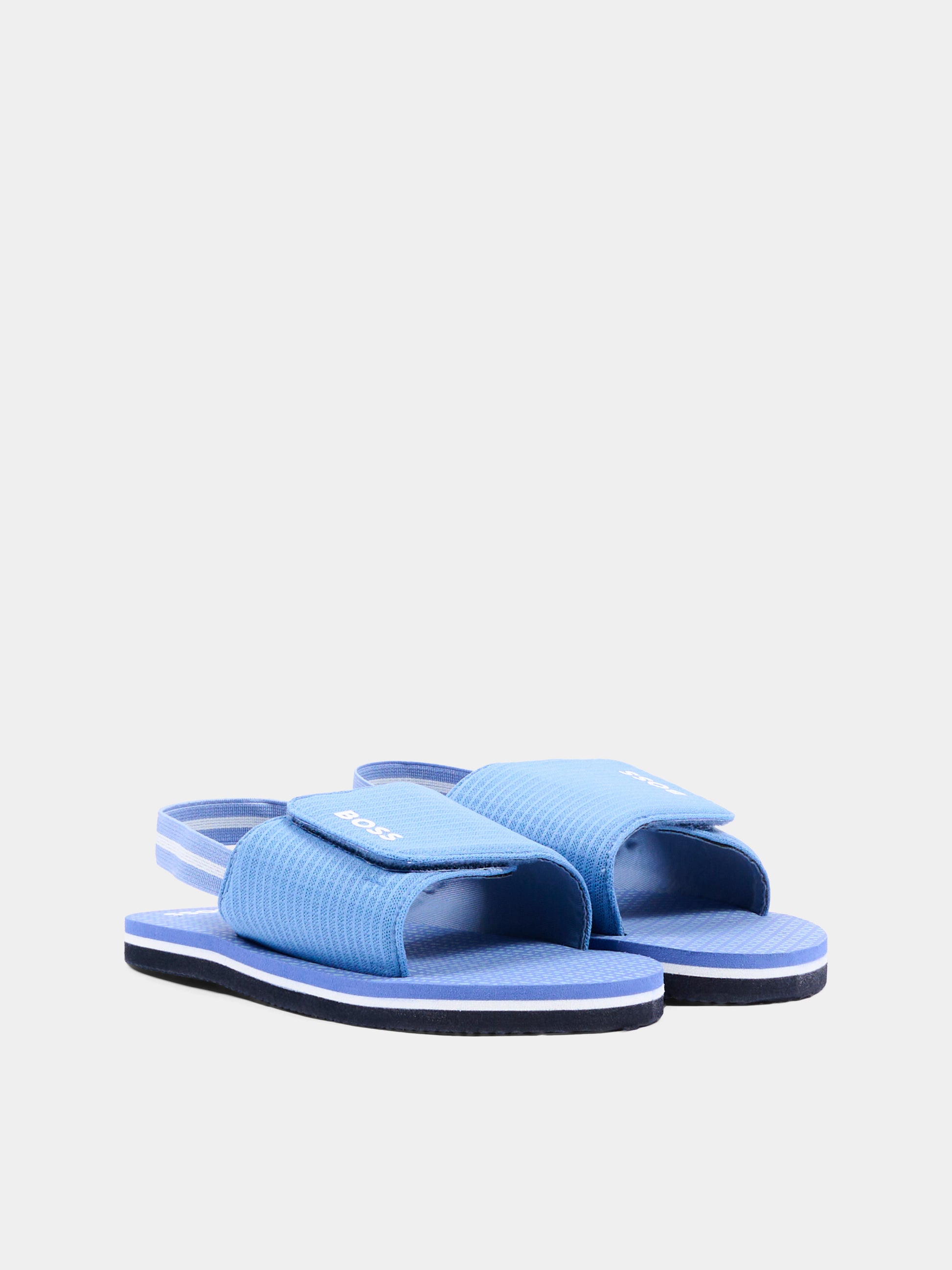 Sandali celesti per bambino con logo,Boss,J52820 881