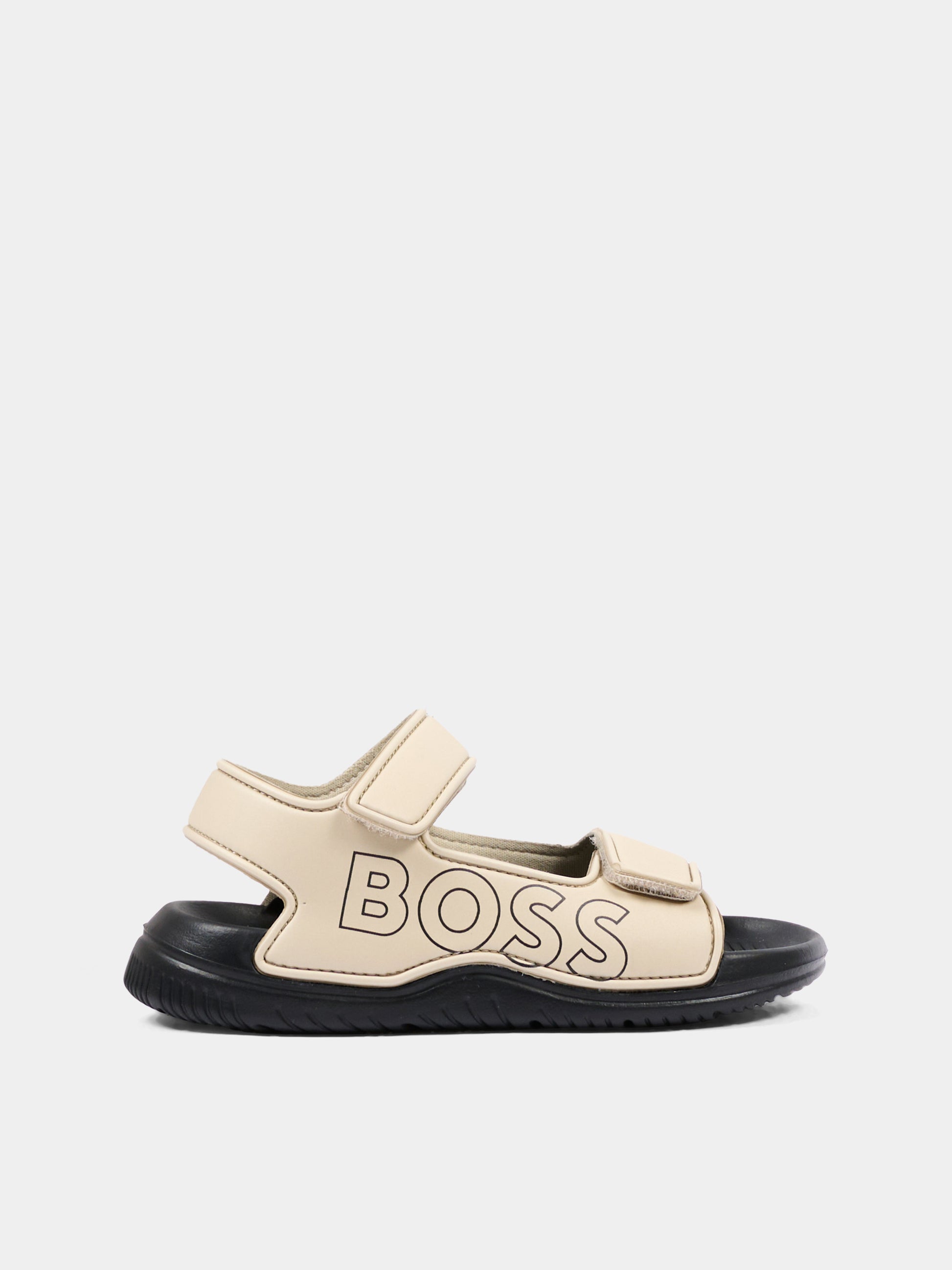 Sandali beige per bambino con logo,Boss,J52821 249