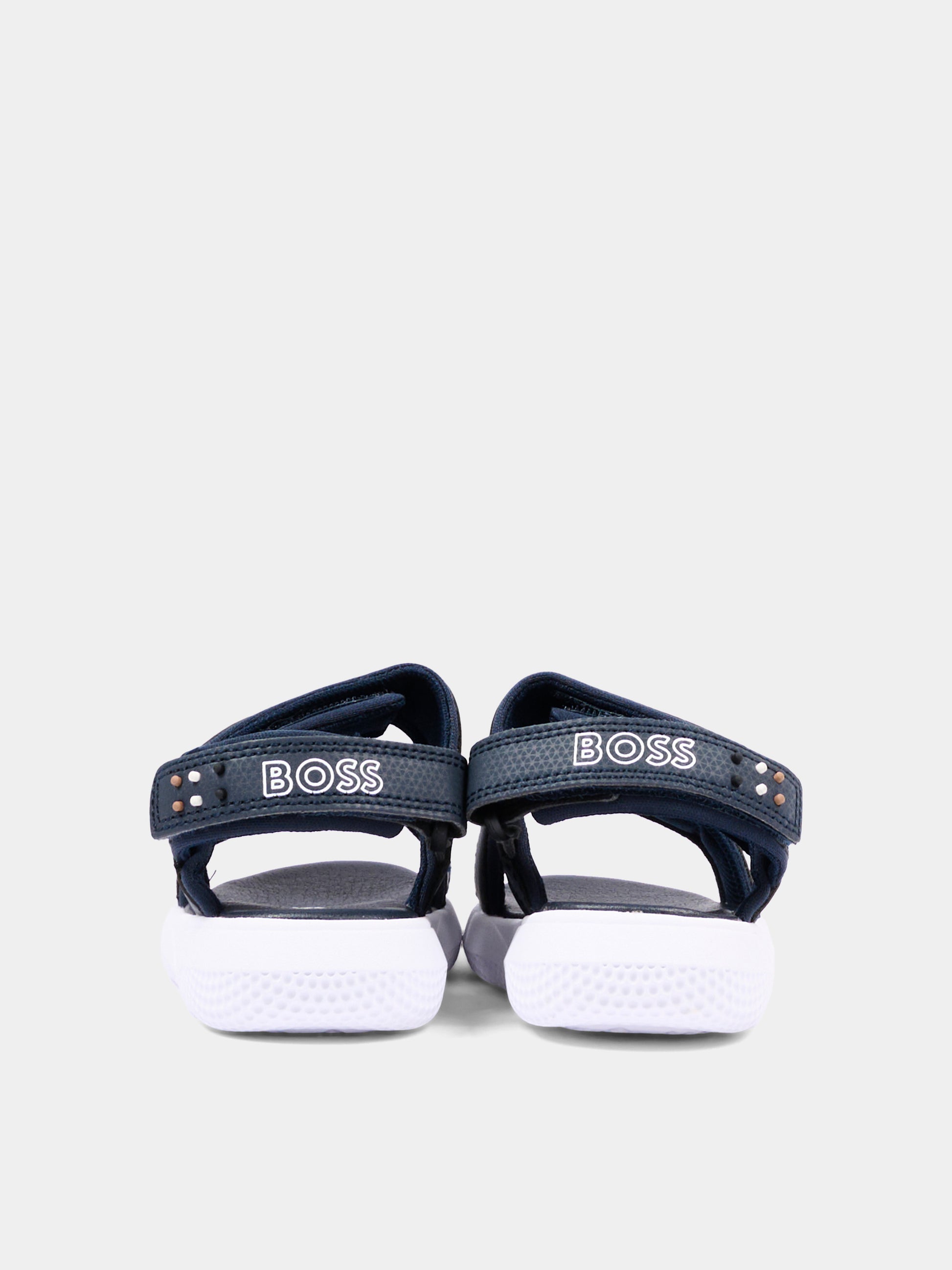 Sandali blu per bambino con logo,Boss,J52823 849