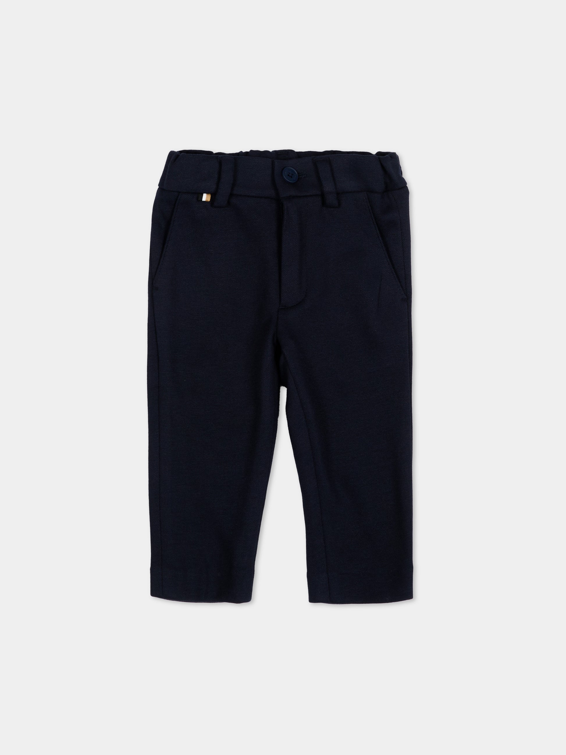 Pantaloni eleganti blu per neonato,Boss,J52859 862