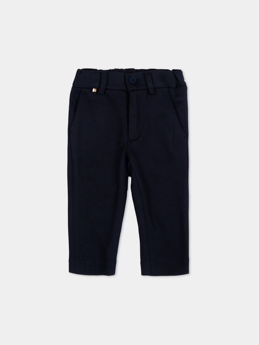 Pantaloni eleganti blu per neonato,Boss,J52859 862