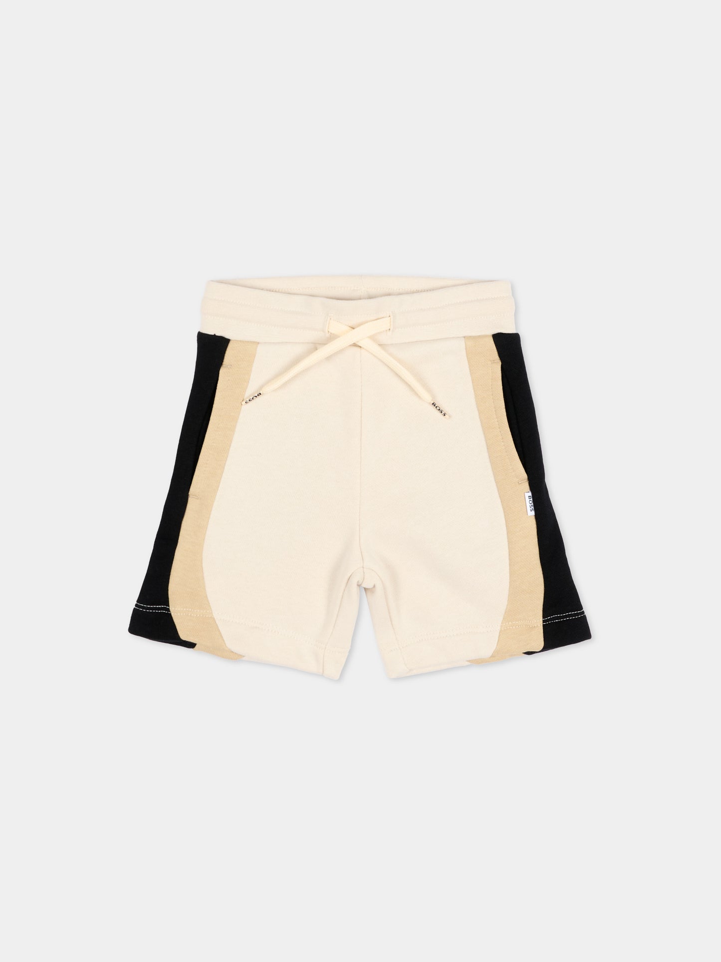 Shorts sportivi beige per neonato,Boss,J52873 21C