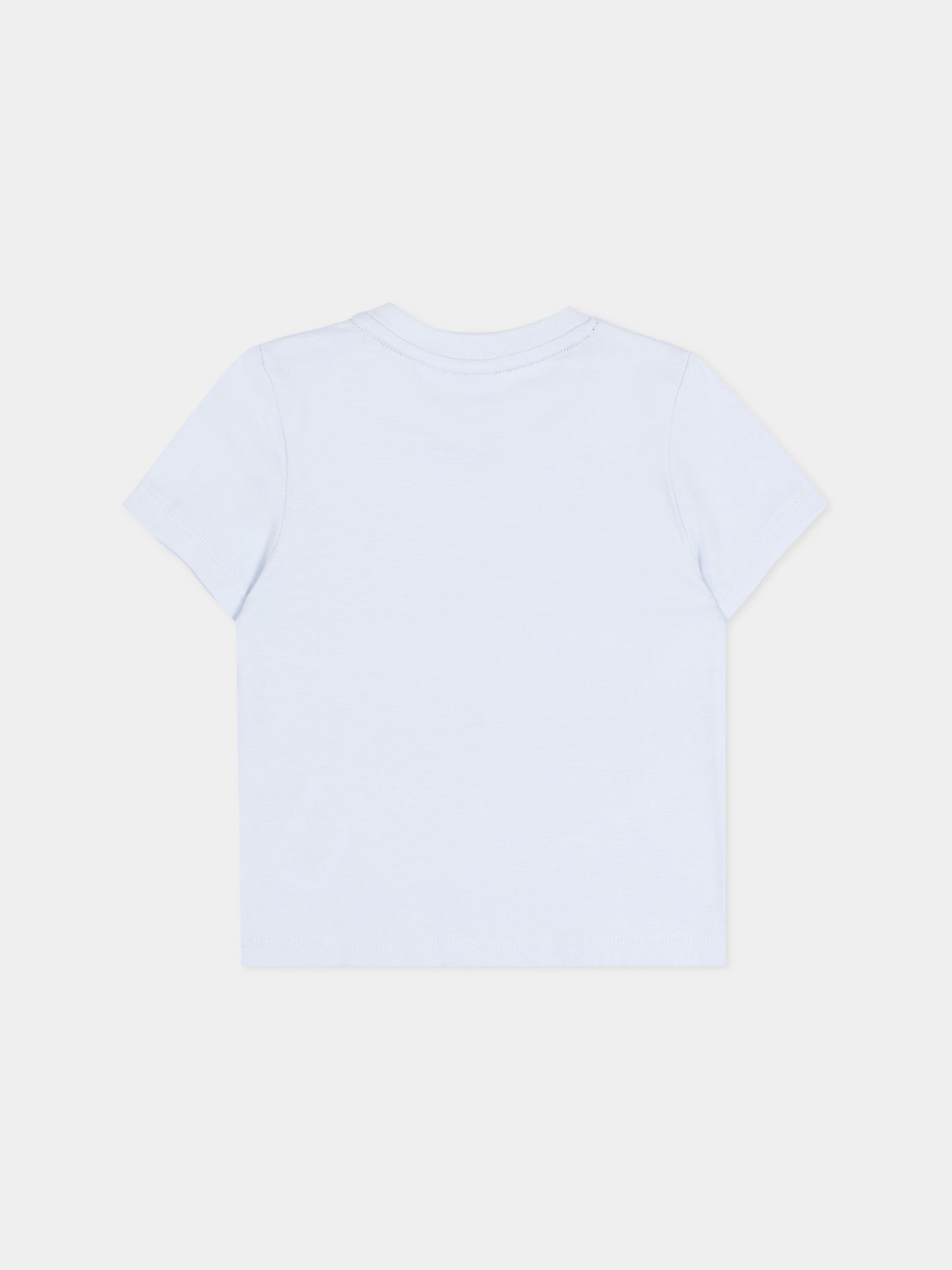 T-Shirt celeste per neonato con logo,Boss,J52887 78K