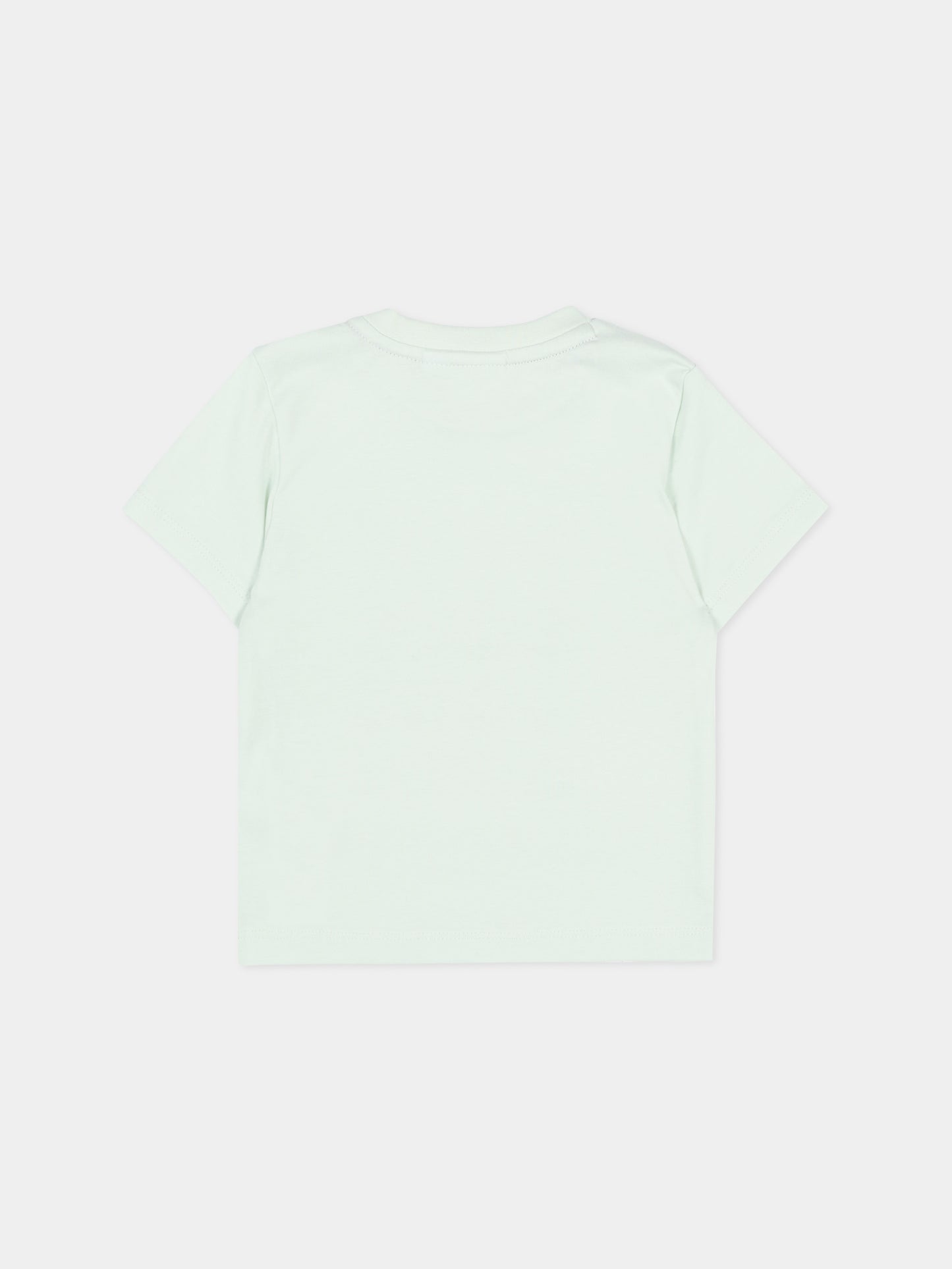 T-Shirt verde per neonato con logo,Boss,J52889 73K