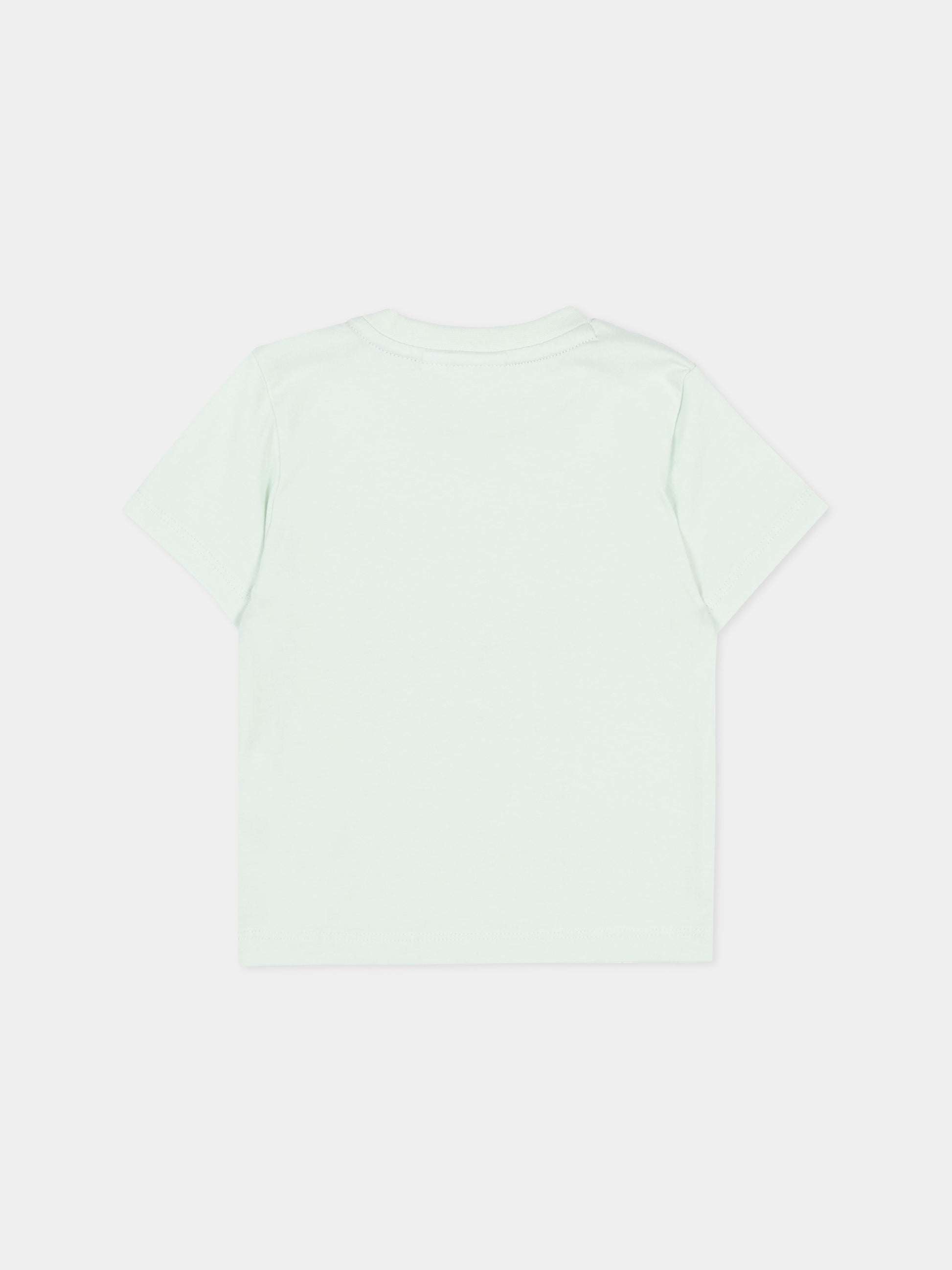 T-Shirt verde per neonato con logo,Boss,J52889 73K