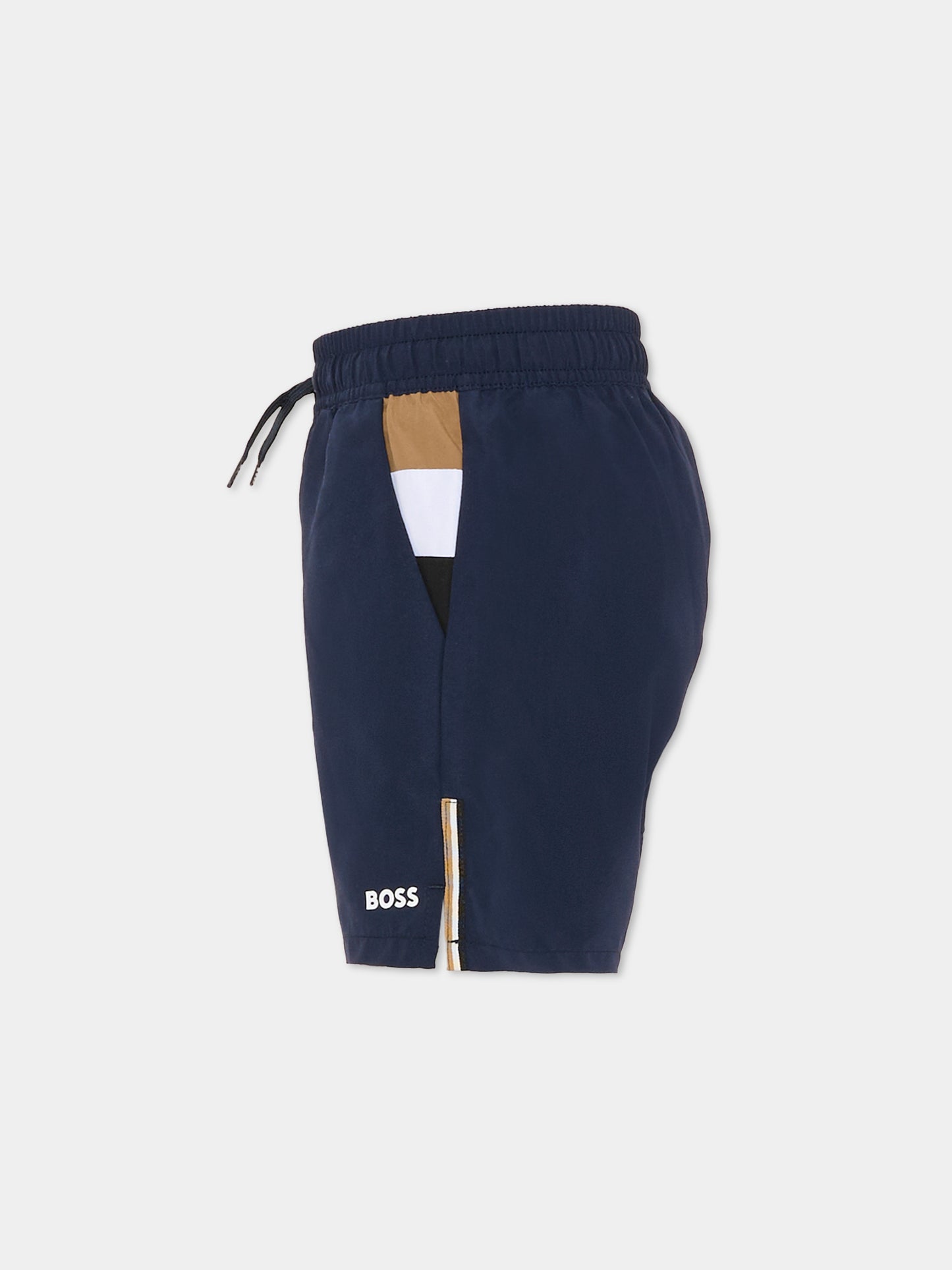 Boxer mare blu per bambino con logo,Boss,J52898 849