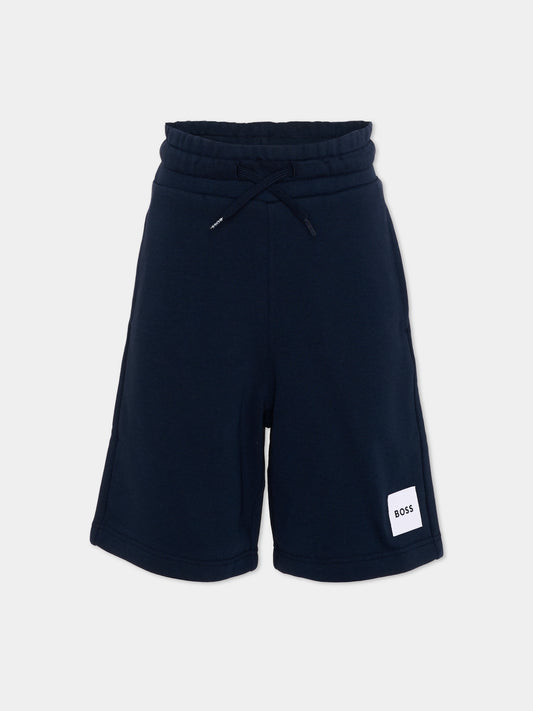 Shorts sportivi blu per bambino,Boss,J52928 849