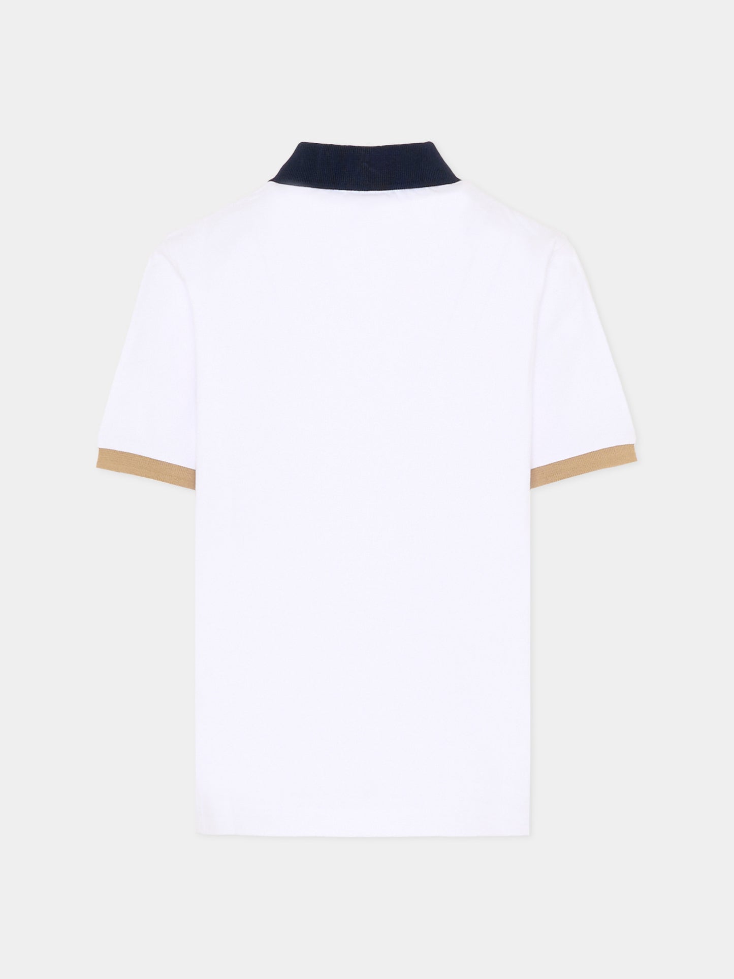 Polo bianca per bambino con logo gommato,Boss,J52955 10P