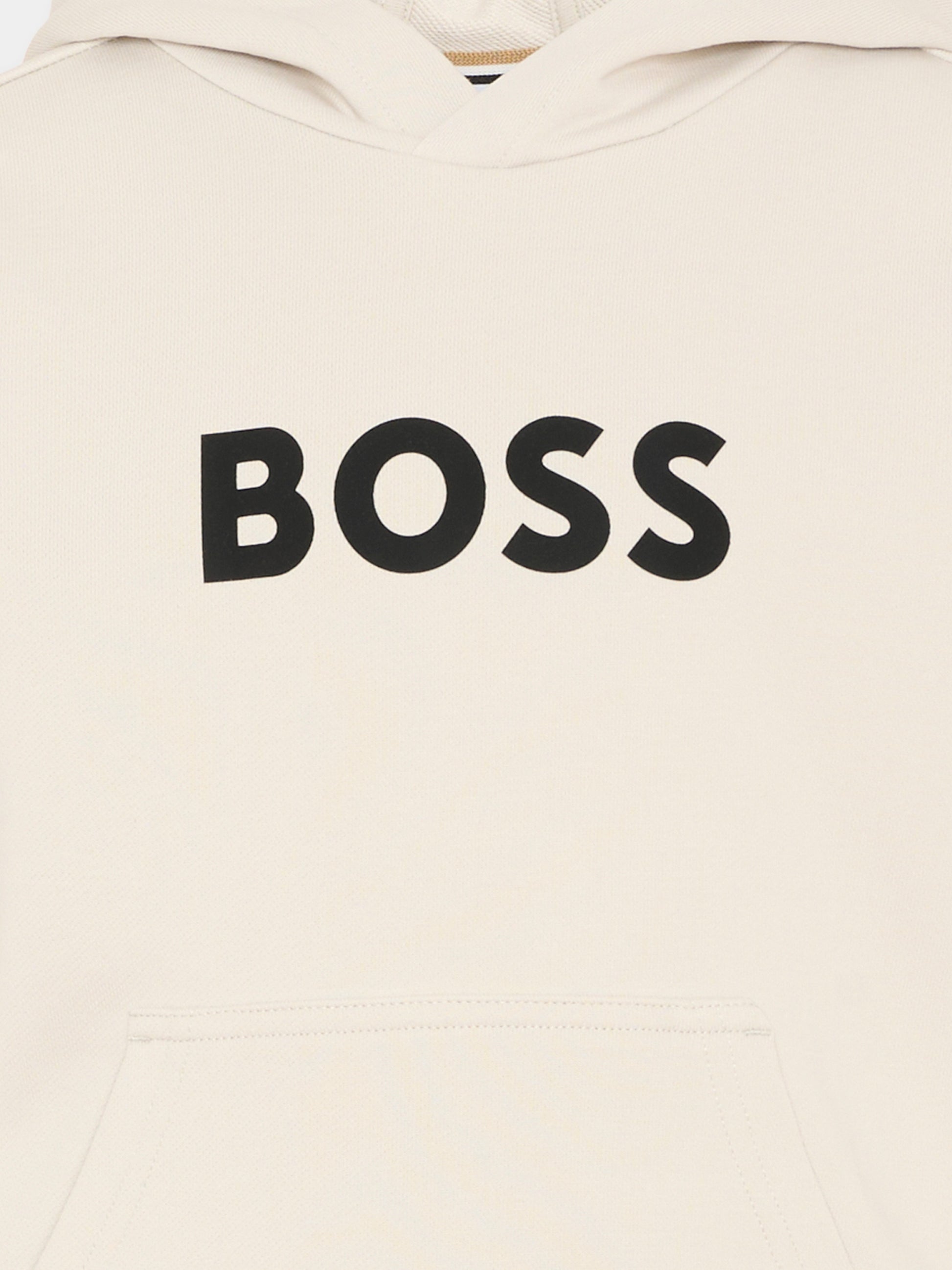 Felpa beige BOSS per bambino con logo,Boss,J52969 130