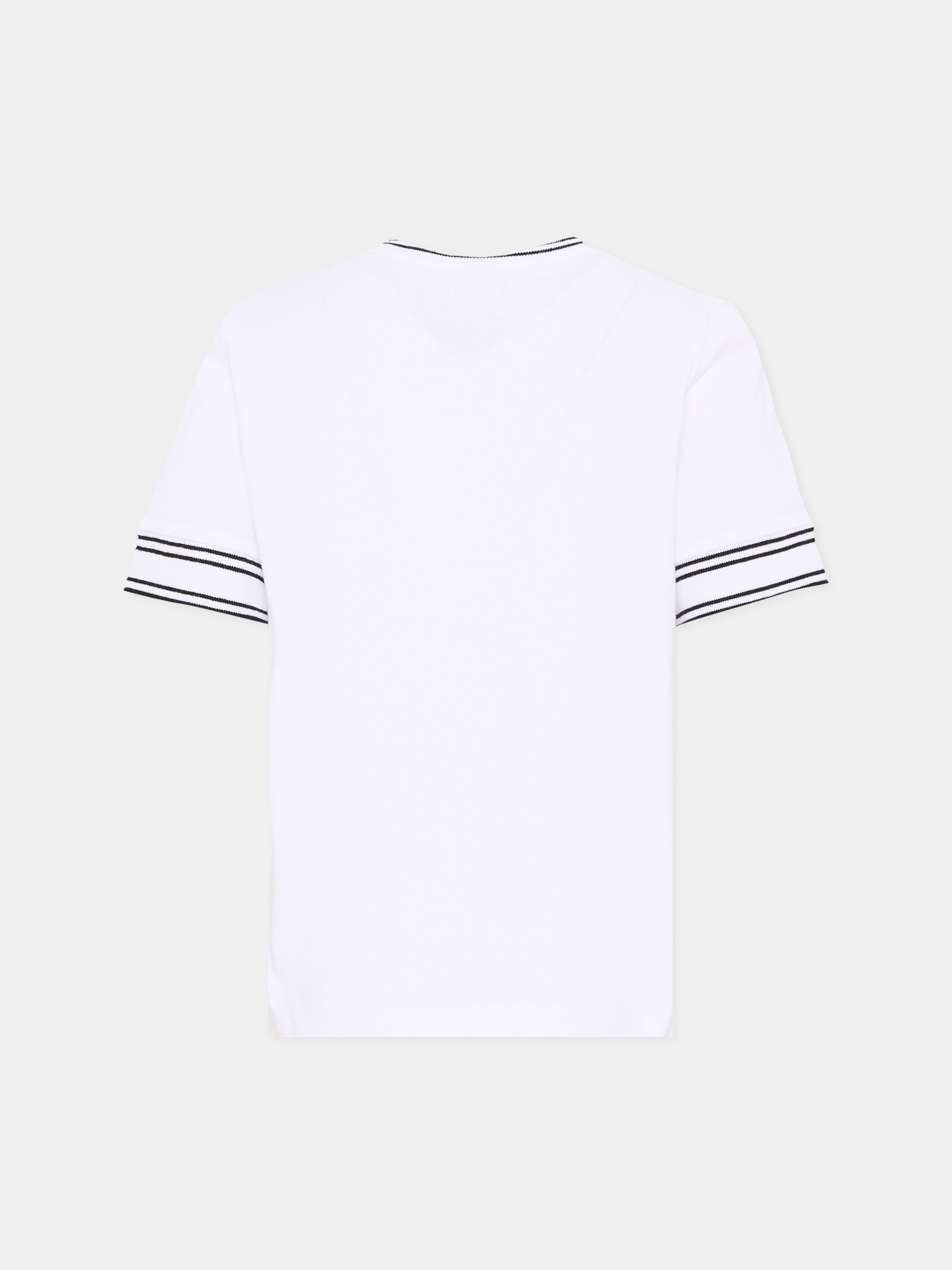 T-Shirt bianca per bambino con logo ricamato,Boss,J52981 10P