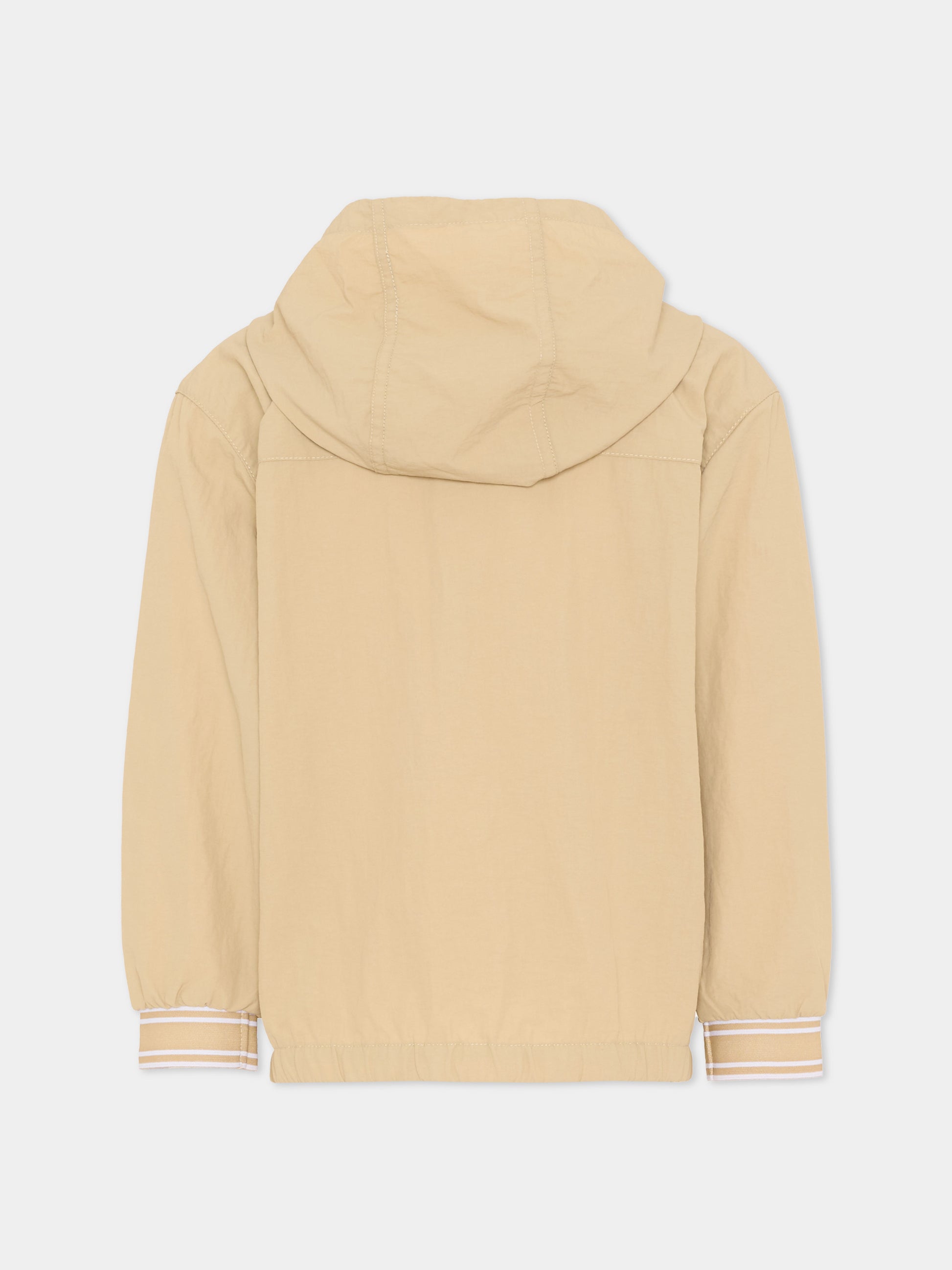 Giacche a vento beige per bambino logo,Boss,J52998 249