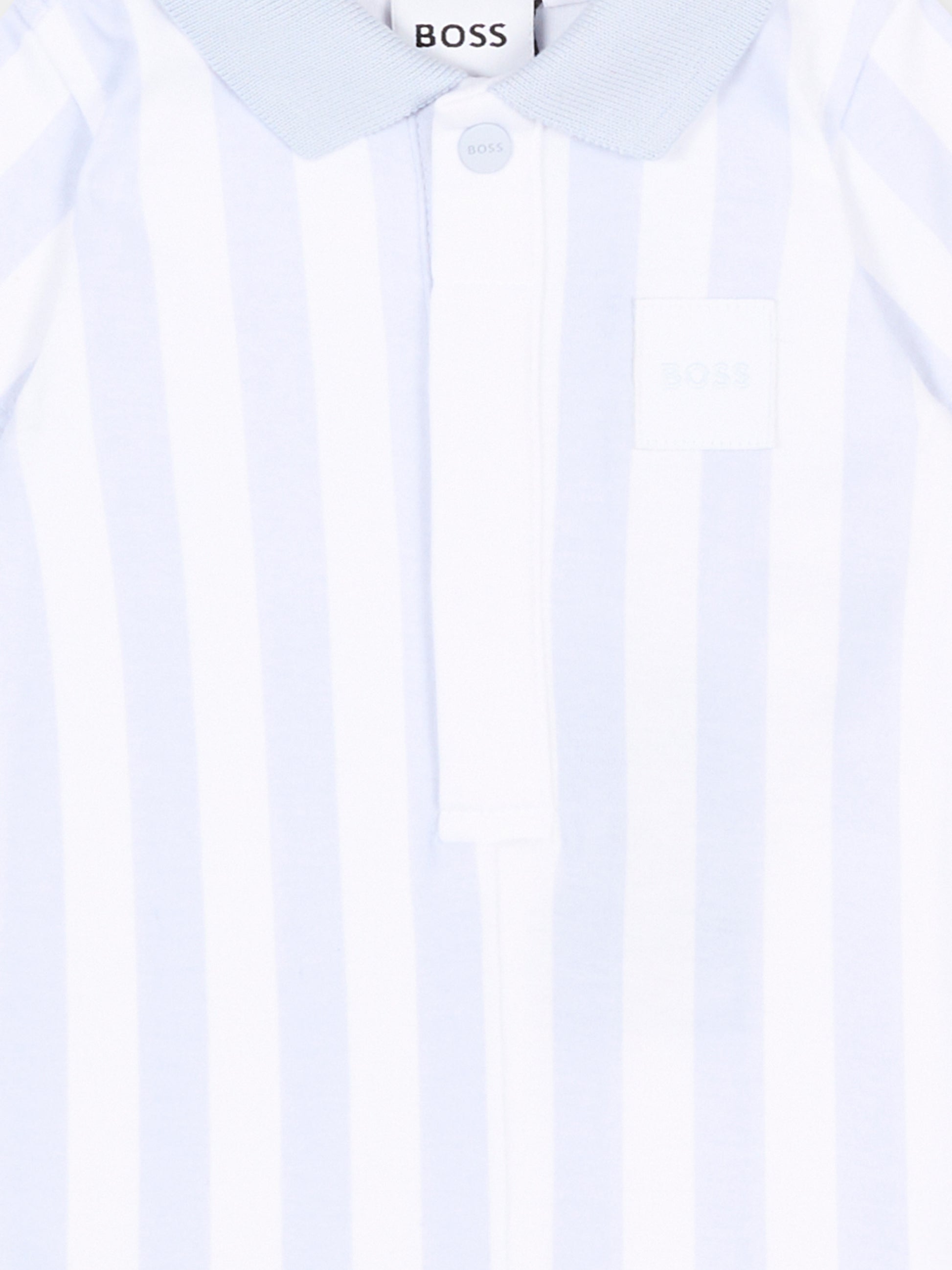 Pagliaccetto celeste a righe per neonato,Boss,J53032 771