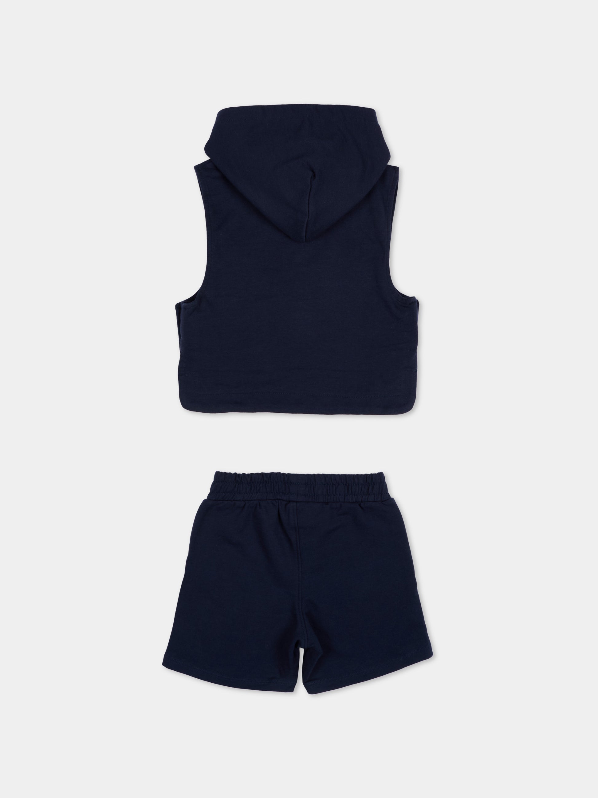 Completo sportivo blu per neonato con logo,Boss,J53039 849