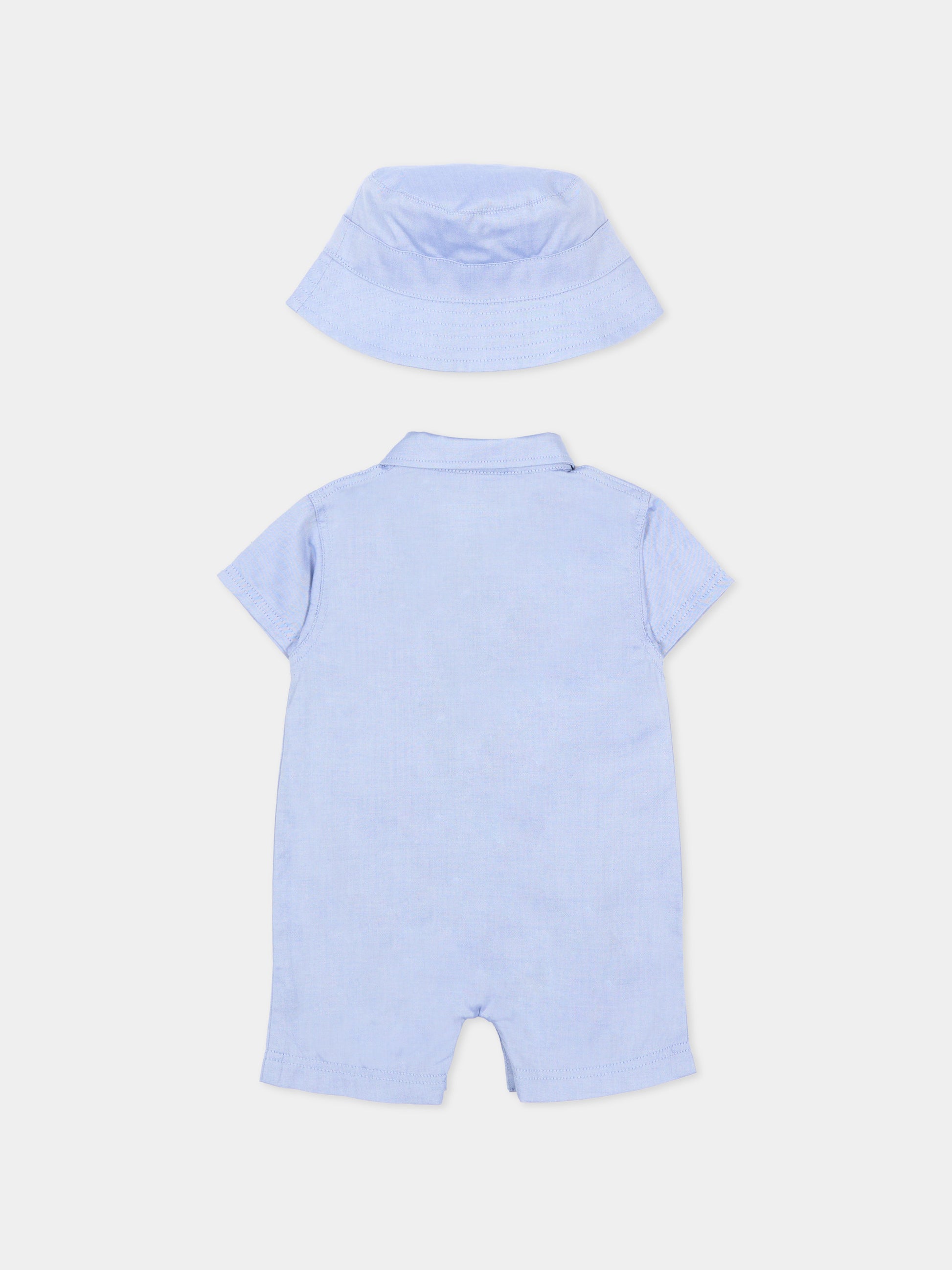 Pagliaccetto celeste per neonato con cappello,Boss,J53043 813